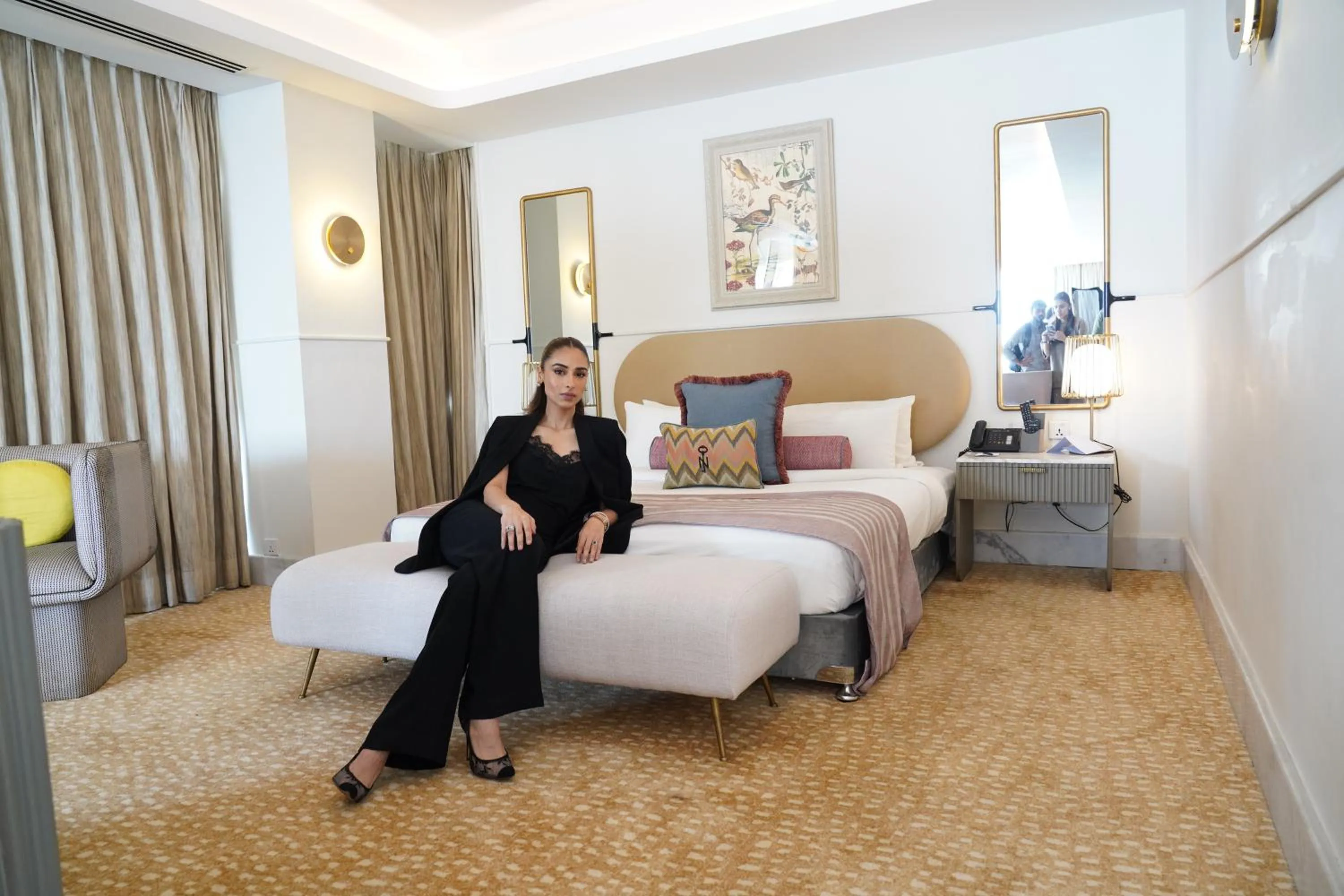 Bed in The Nishat Hotel