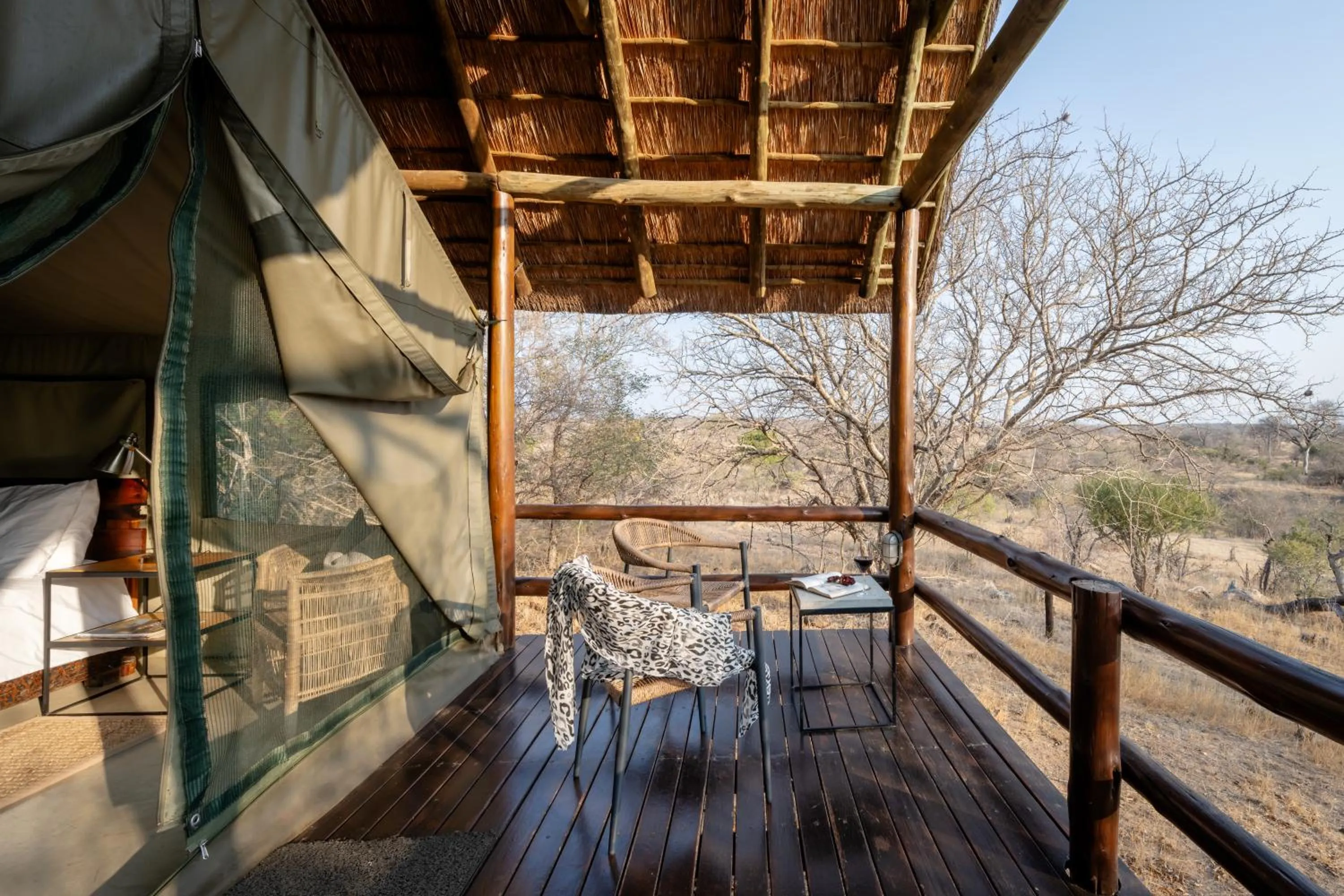 Patio in Sausage Tree Safari Camp