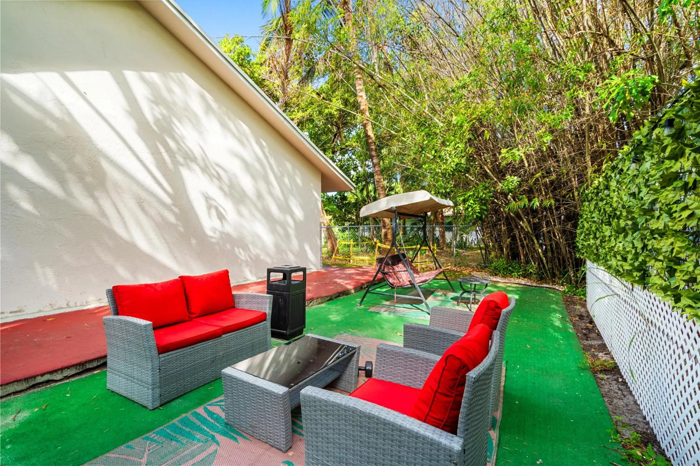 Patio in Crocodhouse early check in eight years hosting