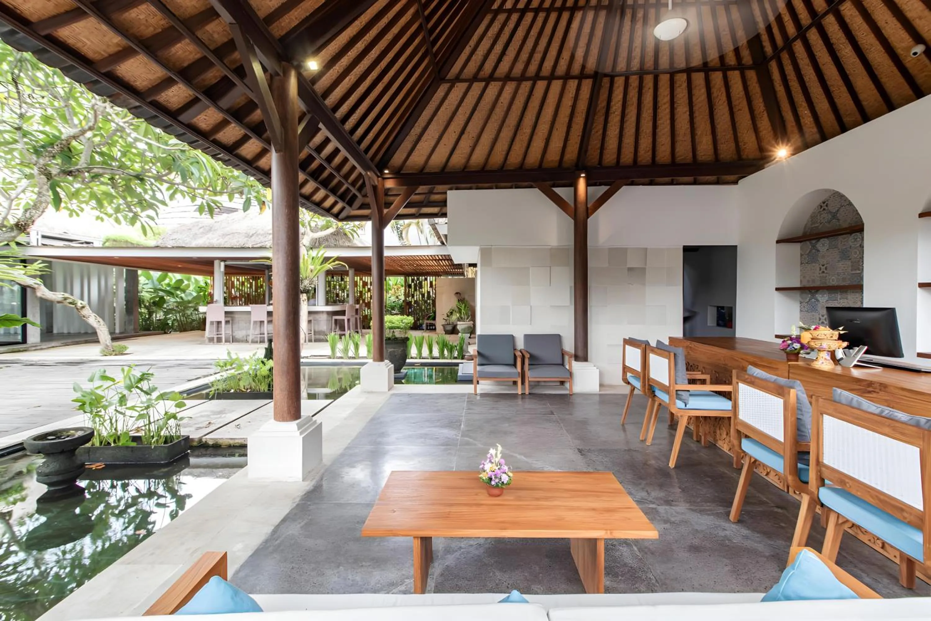 Seating area in Belvilla Y Resort Near Central Ubud