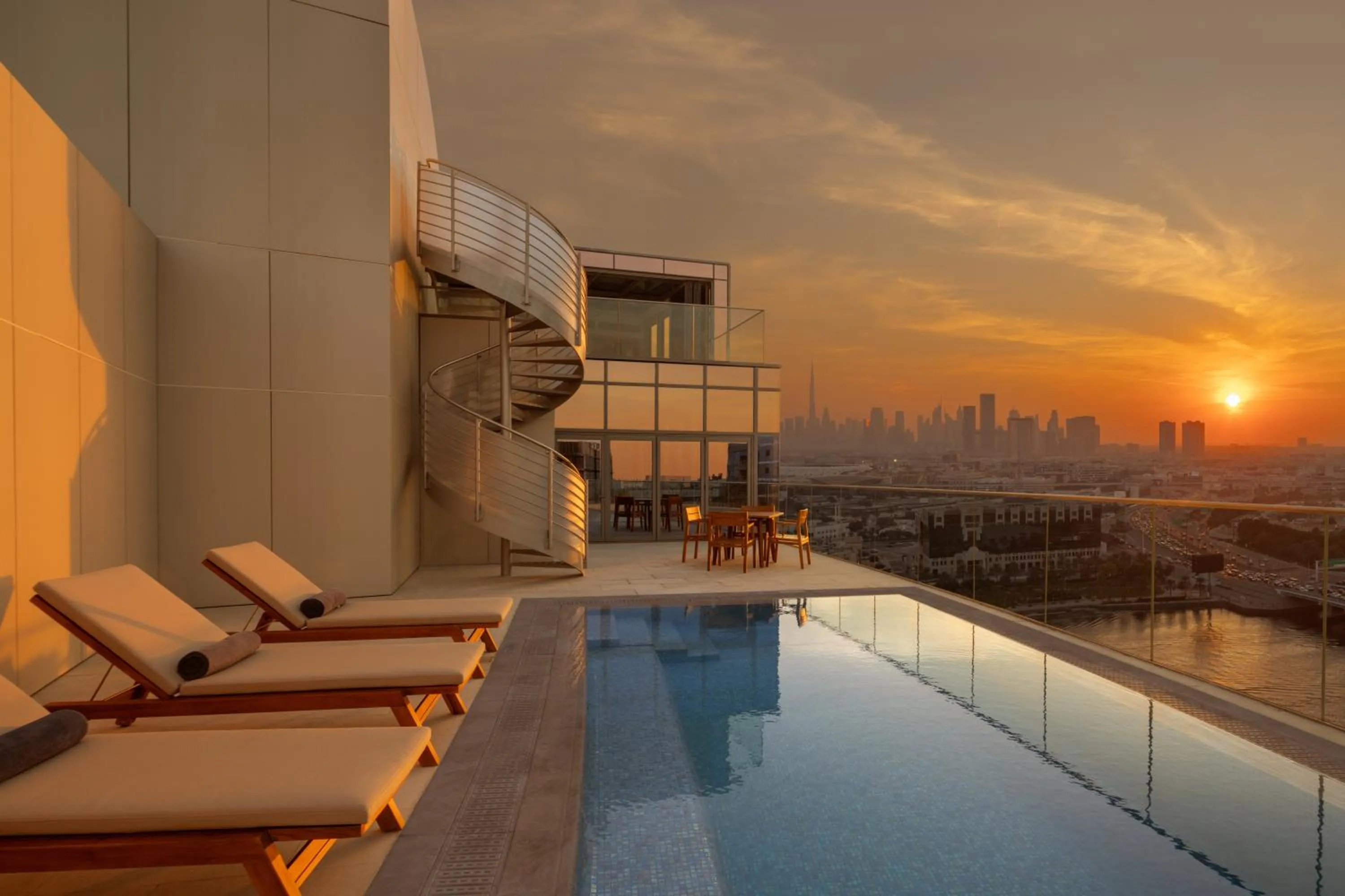 Swimming pool in Hilton Dubai Creek Hotel & Residences