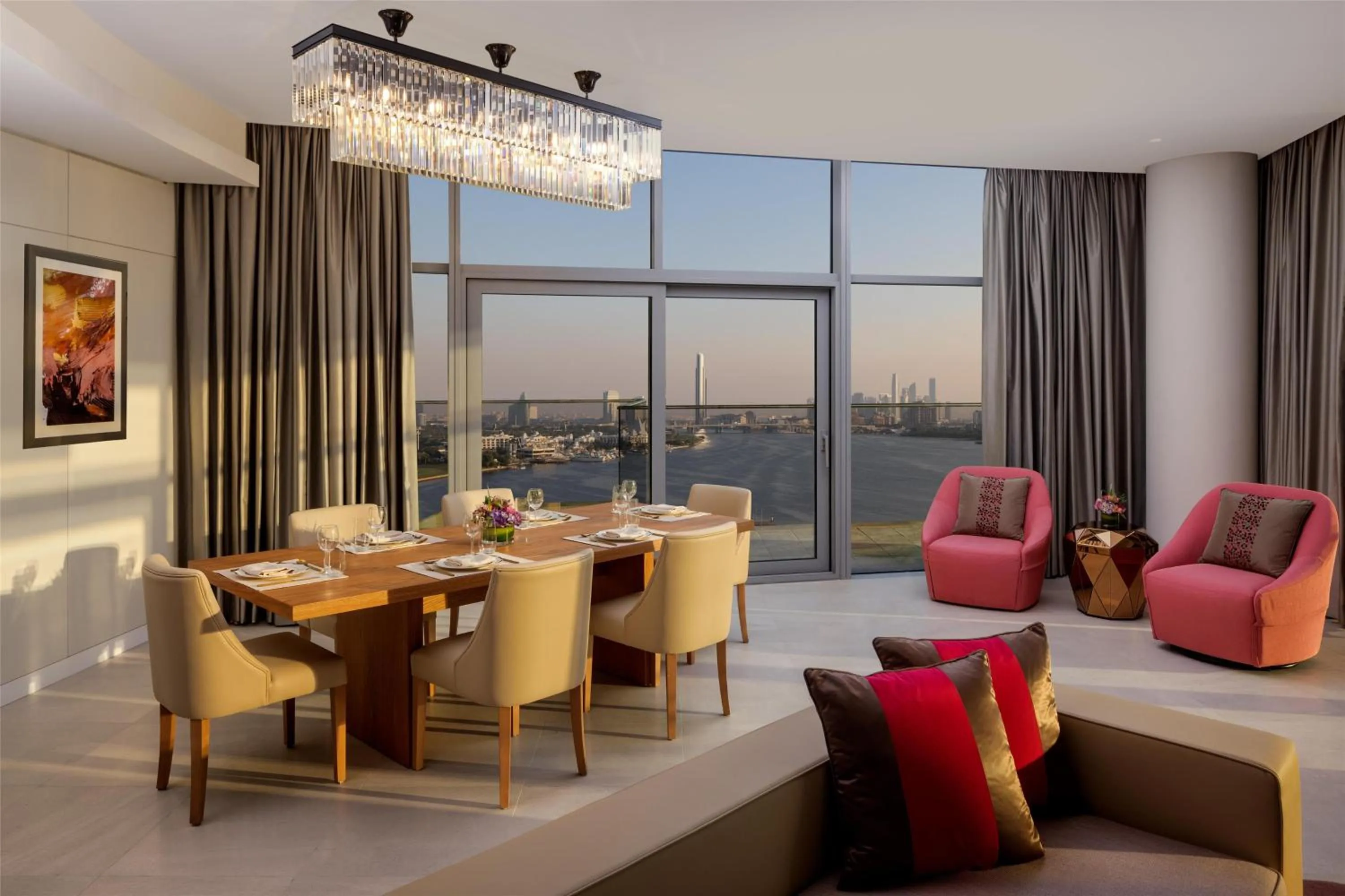 Living room in Hilton Dubai Creek Hotel & Residences