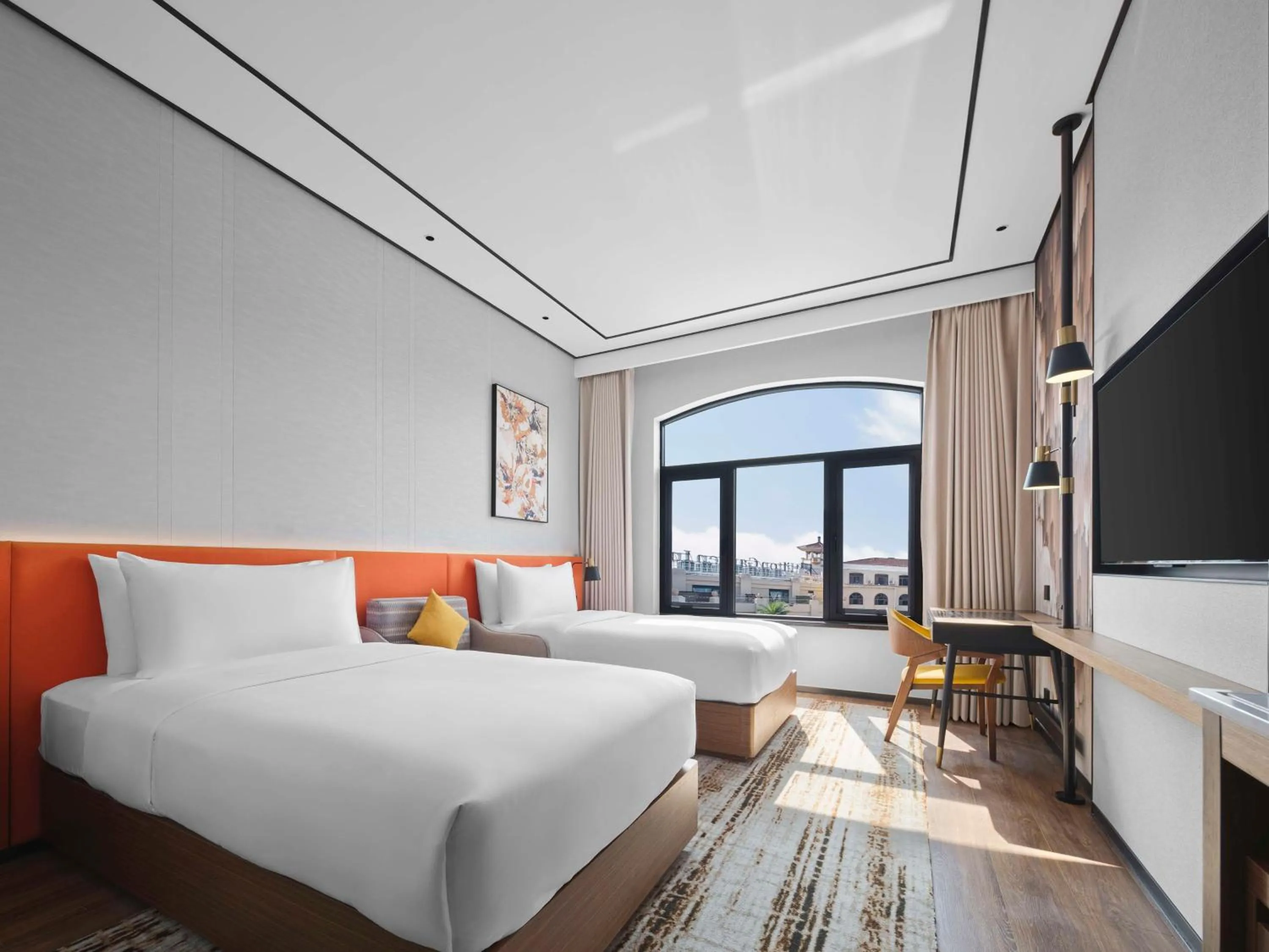 Bed in Hilton Garden Inn Huizhou North Railway Station