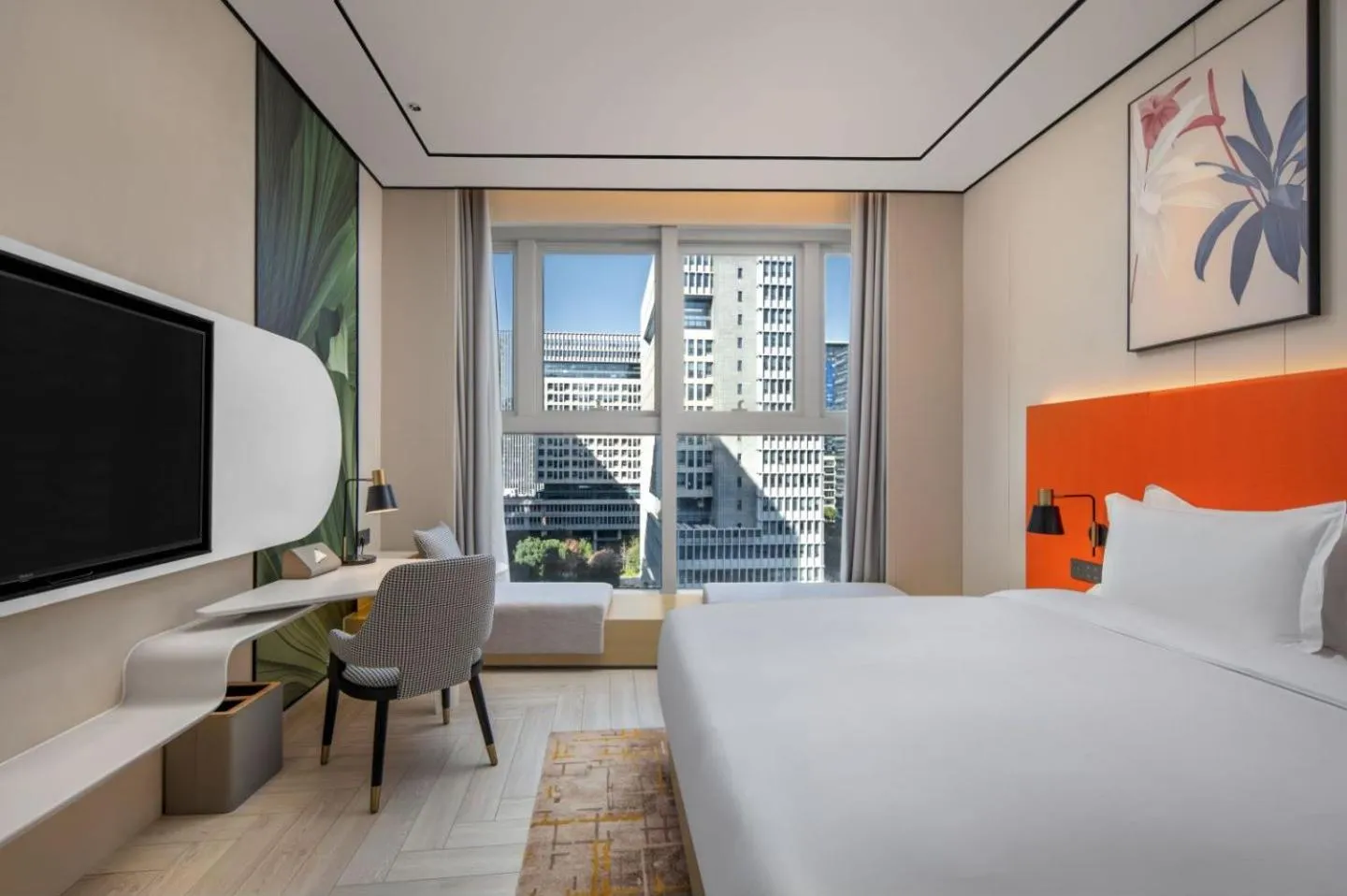 hair dresser, Bed in Hilton Garden Inn Nanjing Hexi Olympic Sports Center