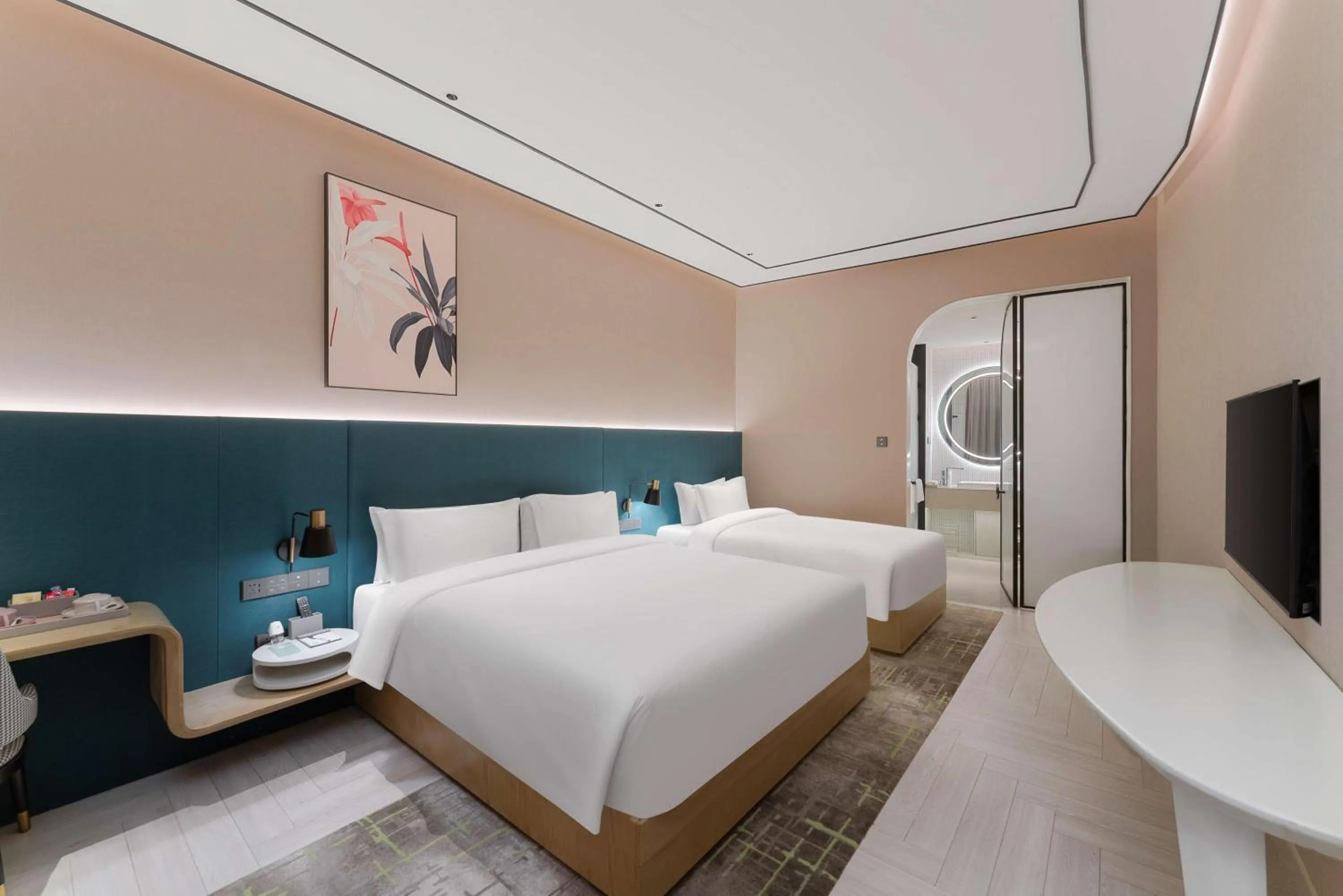 Bed in Hilton Garden Inn Nanjing Hexi Olympic Sports Center