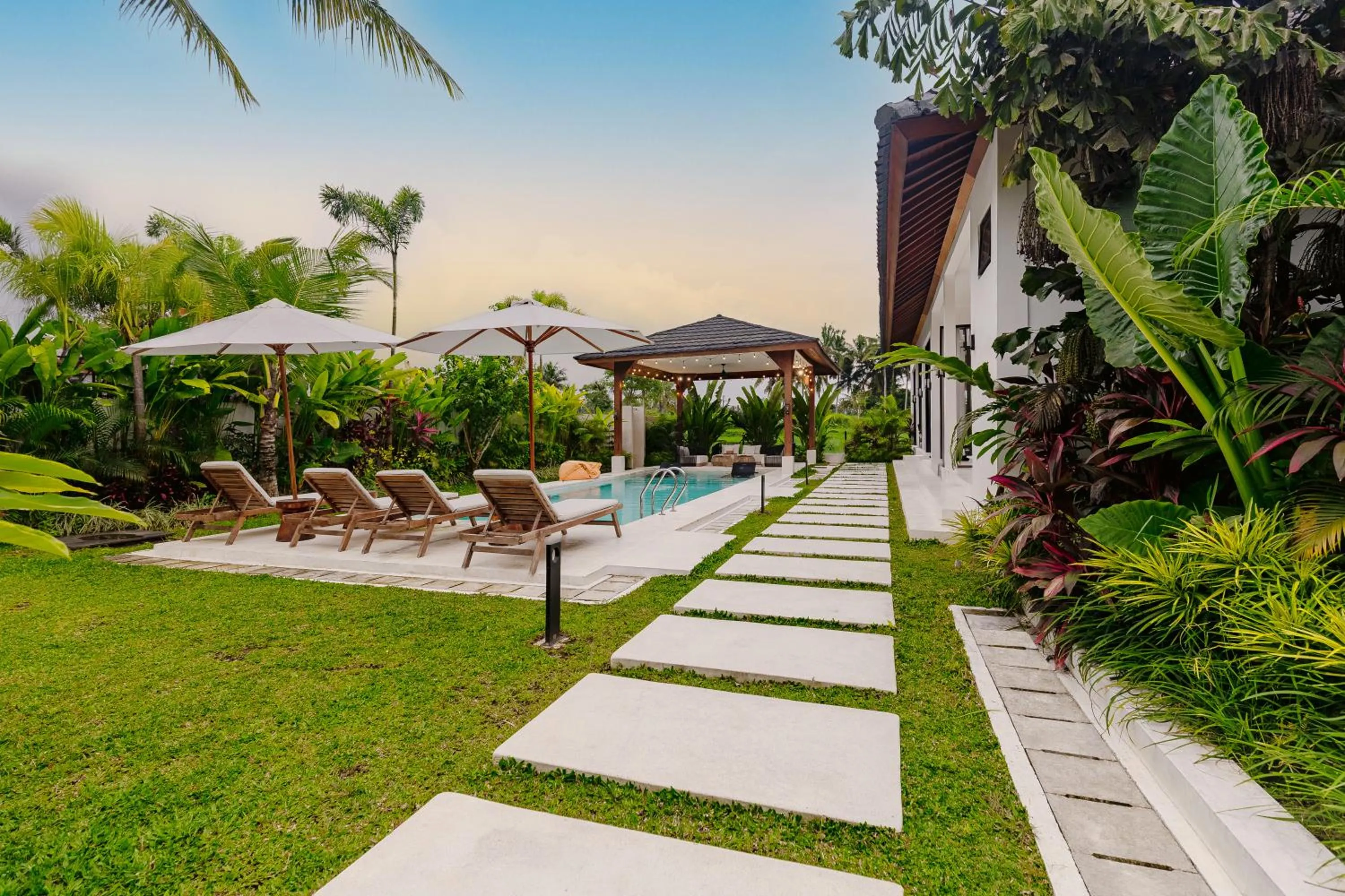 Garden view in Marbella Villa