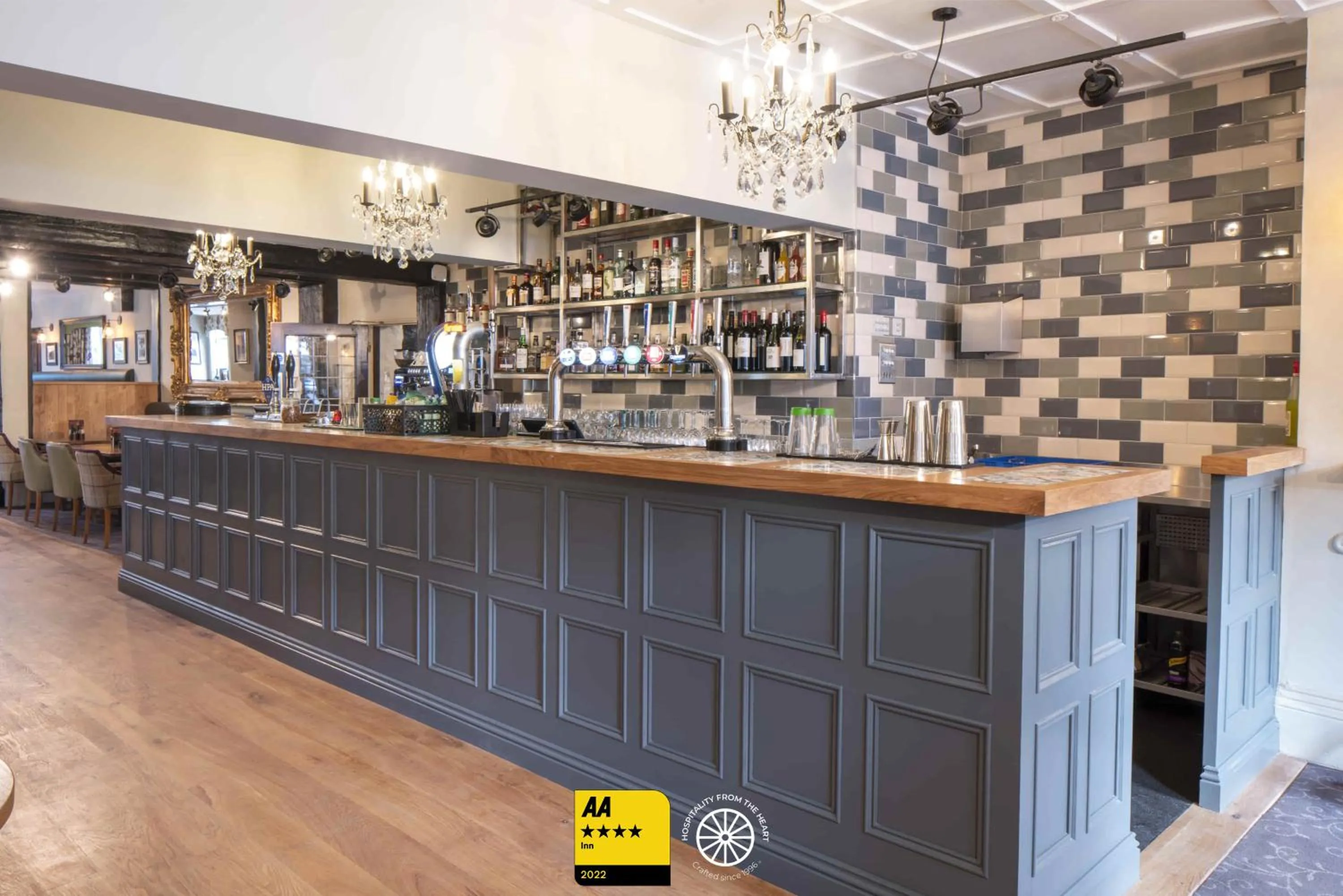 Lounge or bar in The Tudor House Hotel, Tewkesbury, Gloucestershire - The Coaching Inn Group