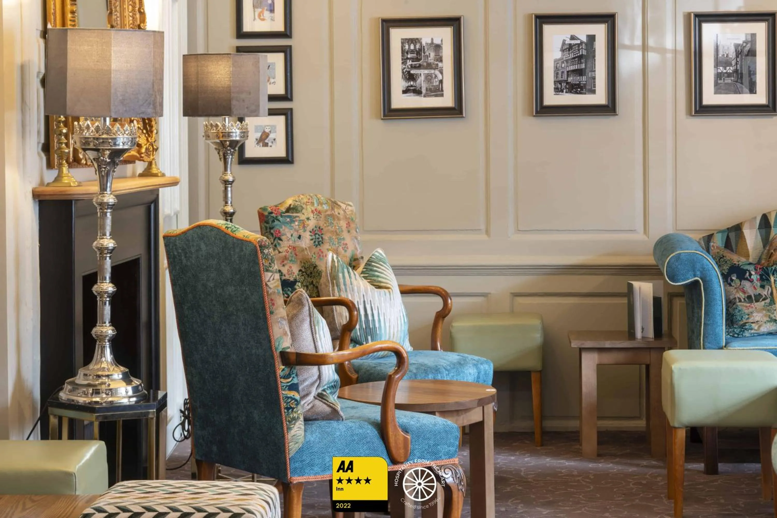 Lounge or bar in The Tudor House Hotel, Tewkesbury, Gloucestershire - The Coaching Inn Group