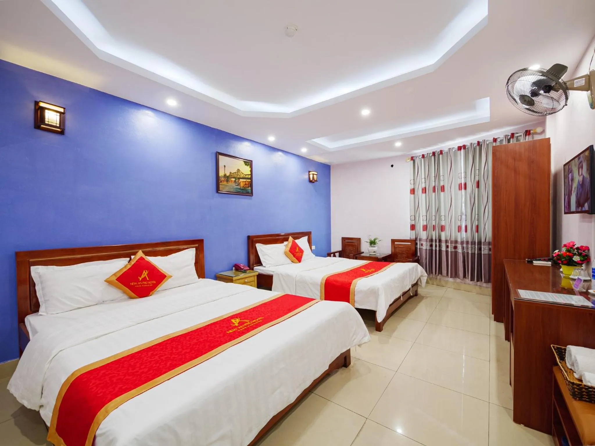 Bed in New An Phú Hotel