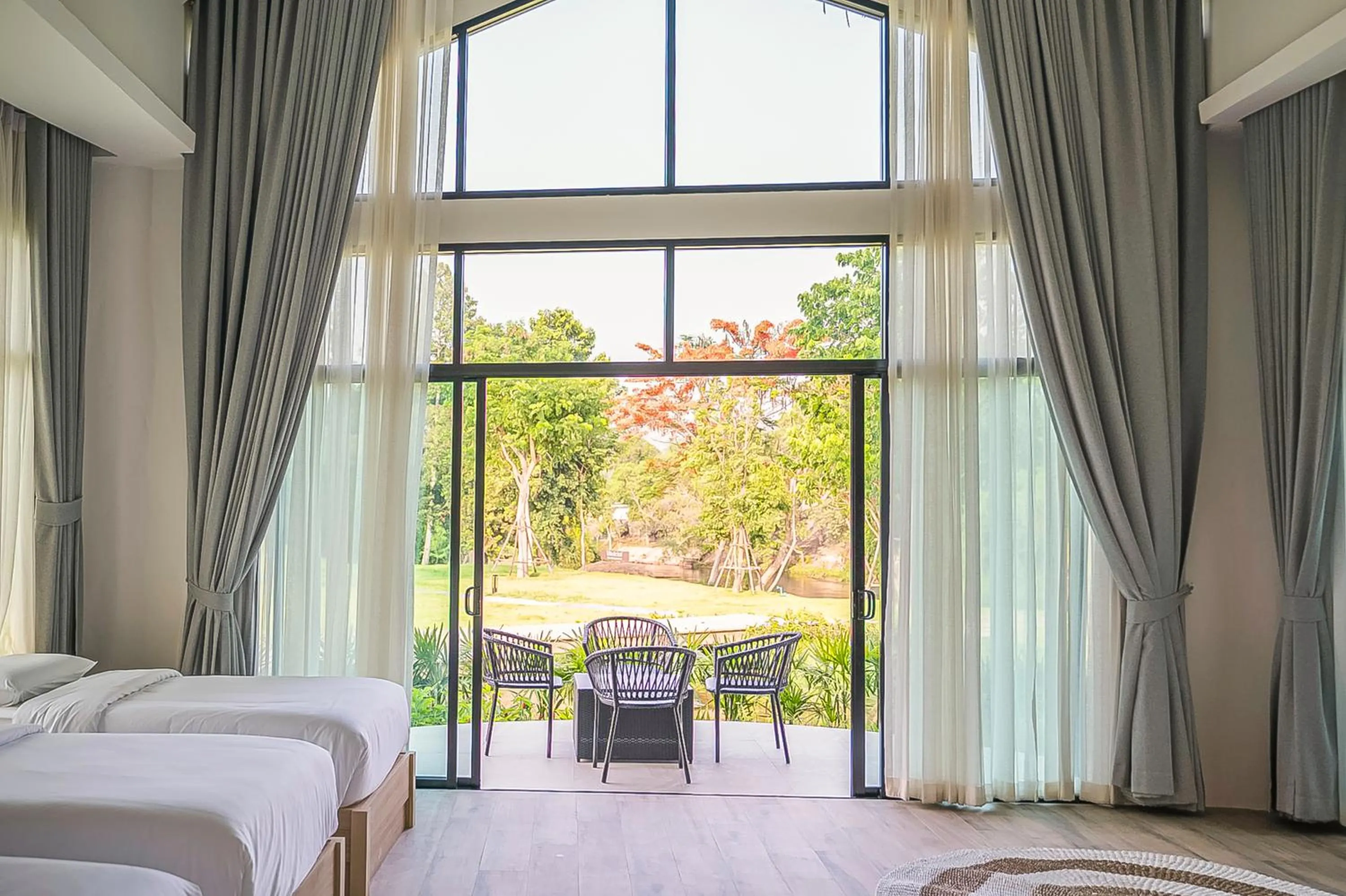 View (from property/room), Bed in Villa De Leaf River Kaeng Krachan