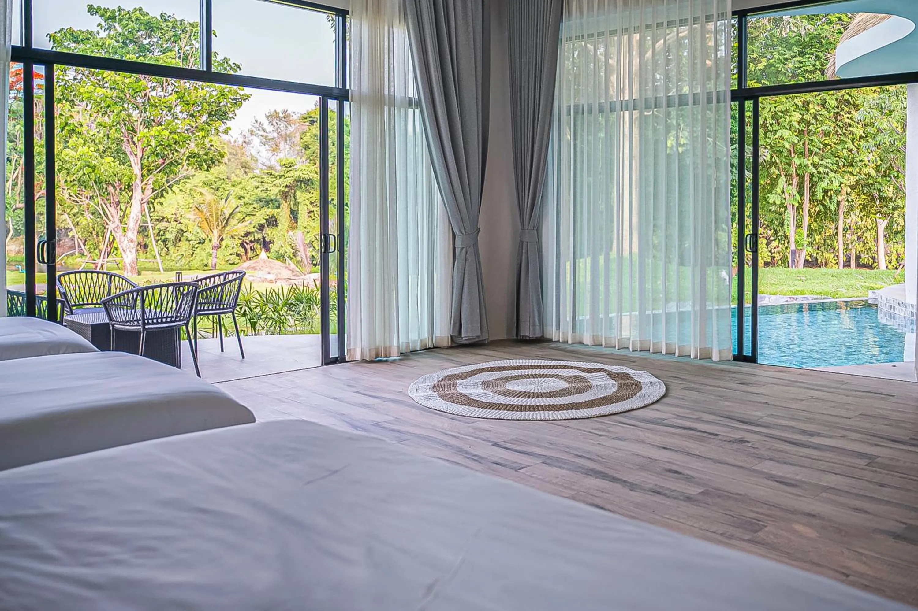 View (from property/room), Bed in Villa De Leaf River Kaeng Krachan