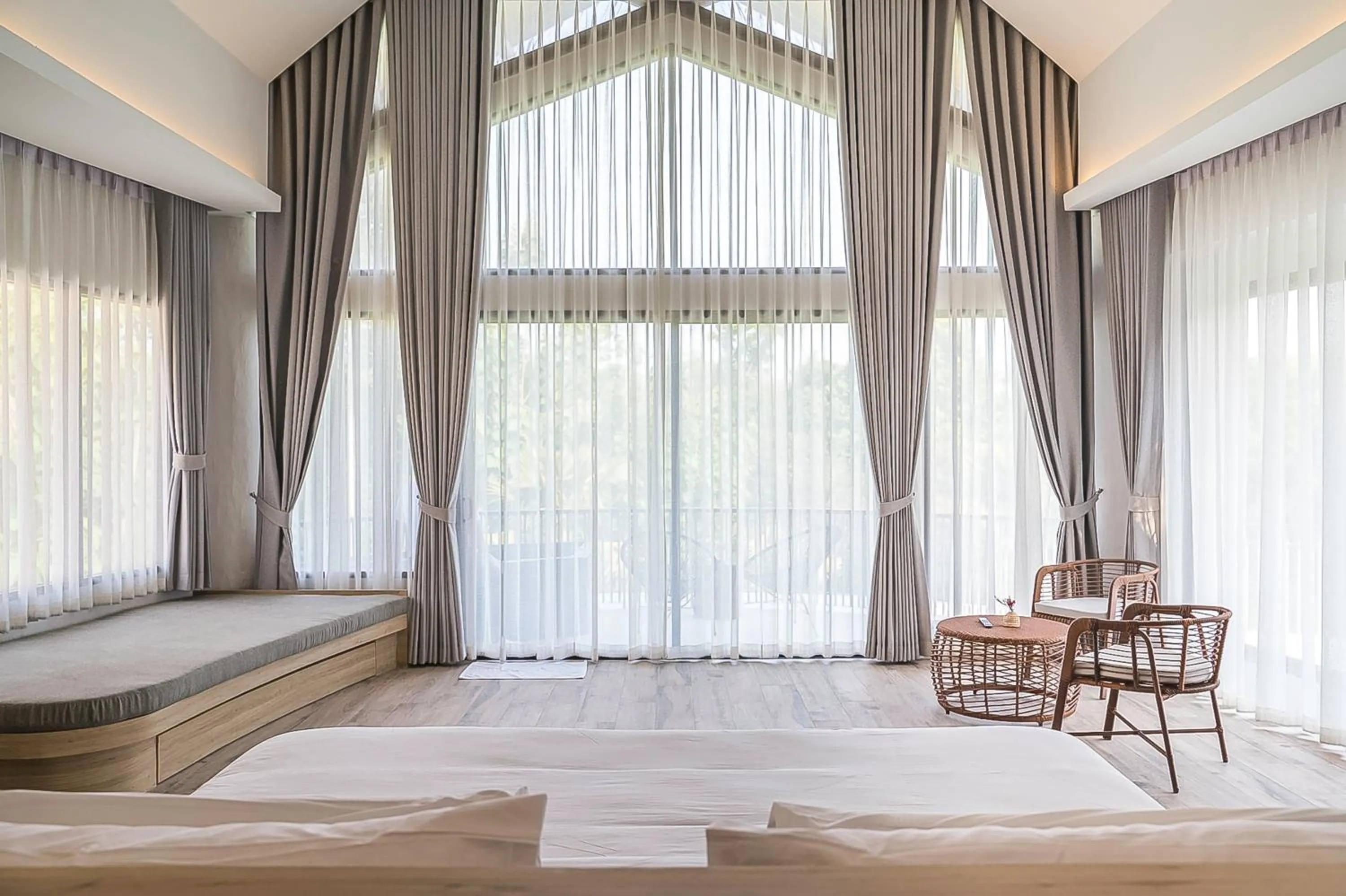 Seating area, Bed in Villa De Leaf River Kaeng Krachan