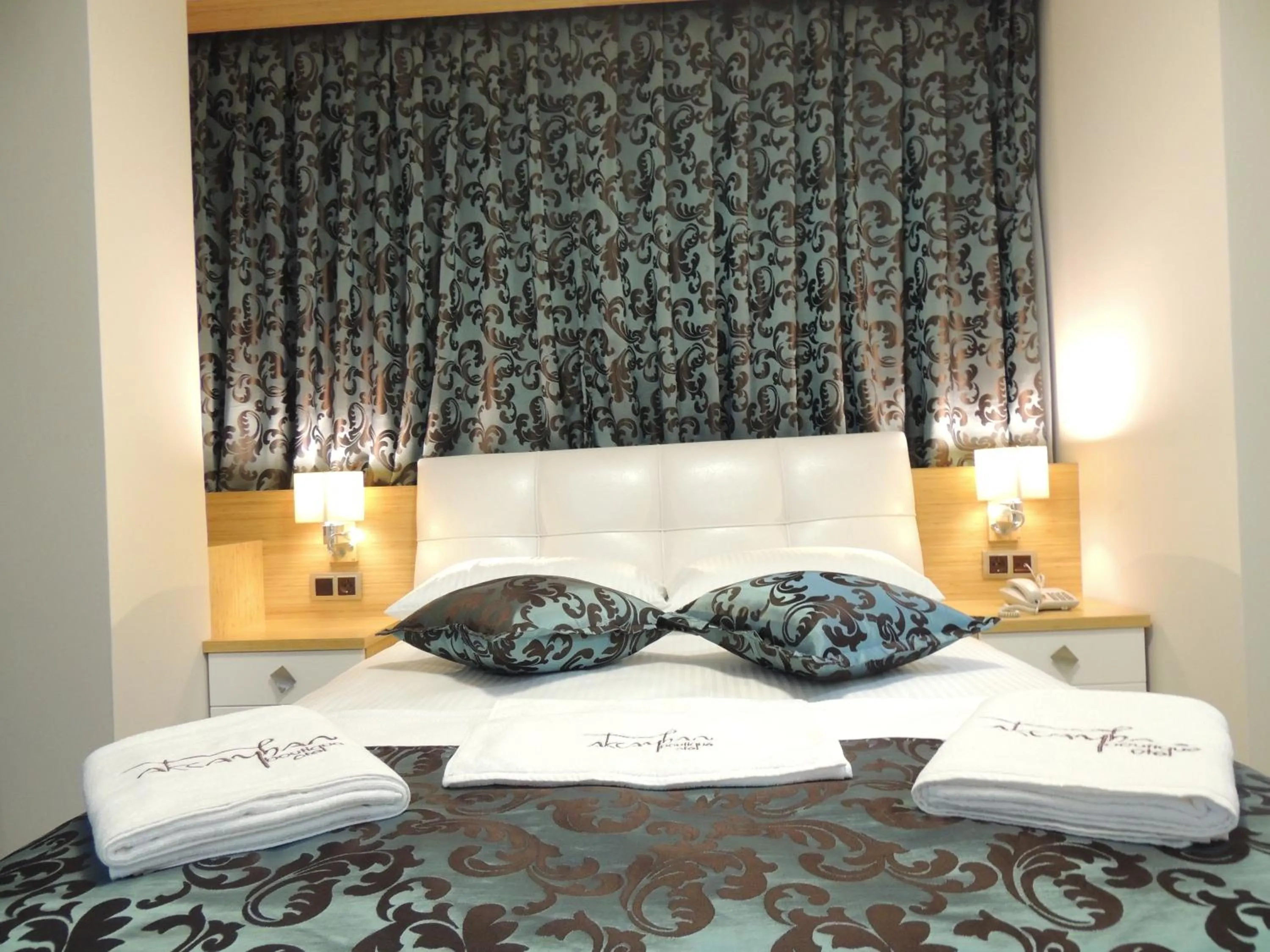Bed in Akcayhan Hotel