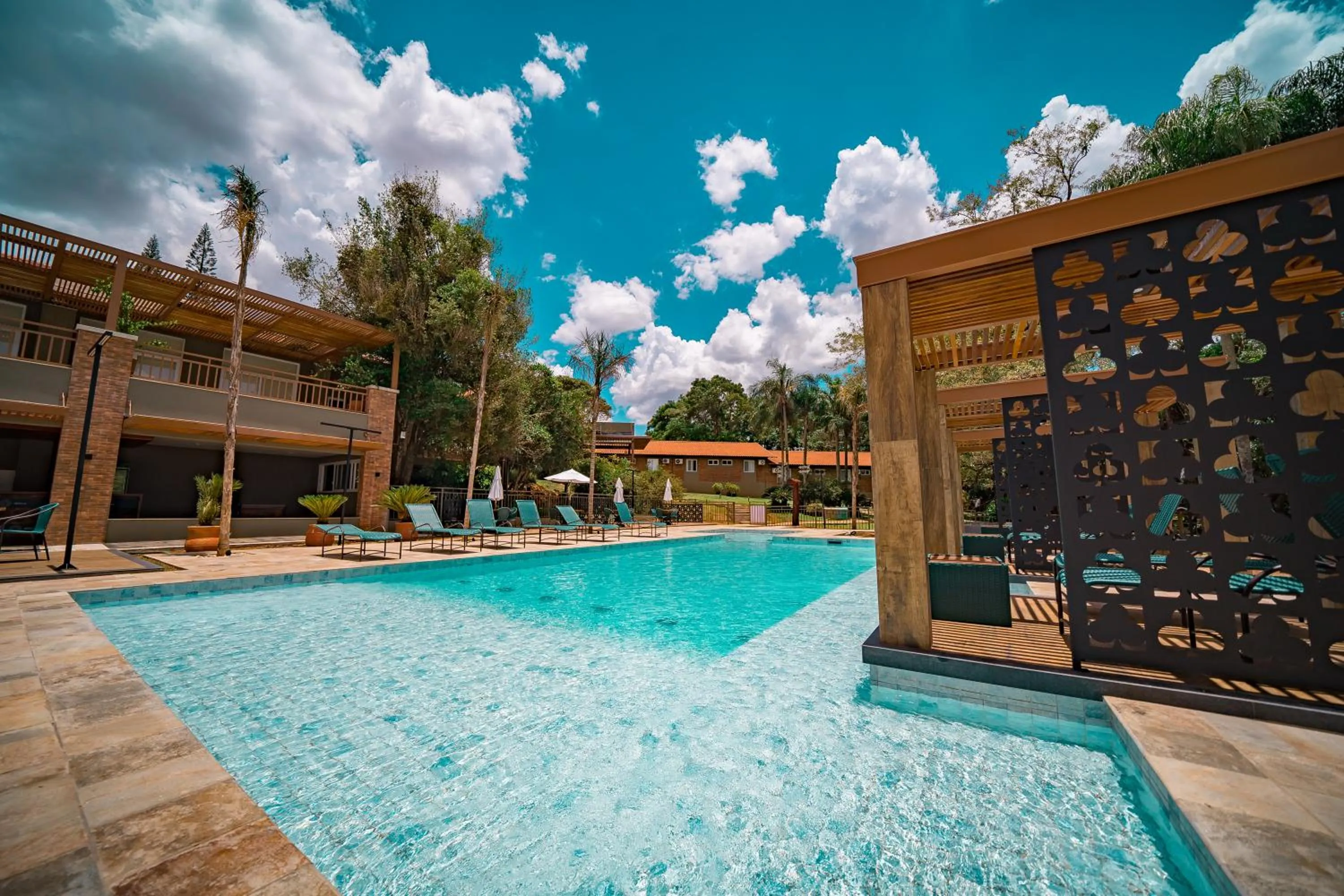 Pool view in Hotel Pousada do Bosque