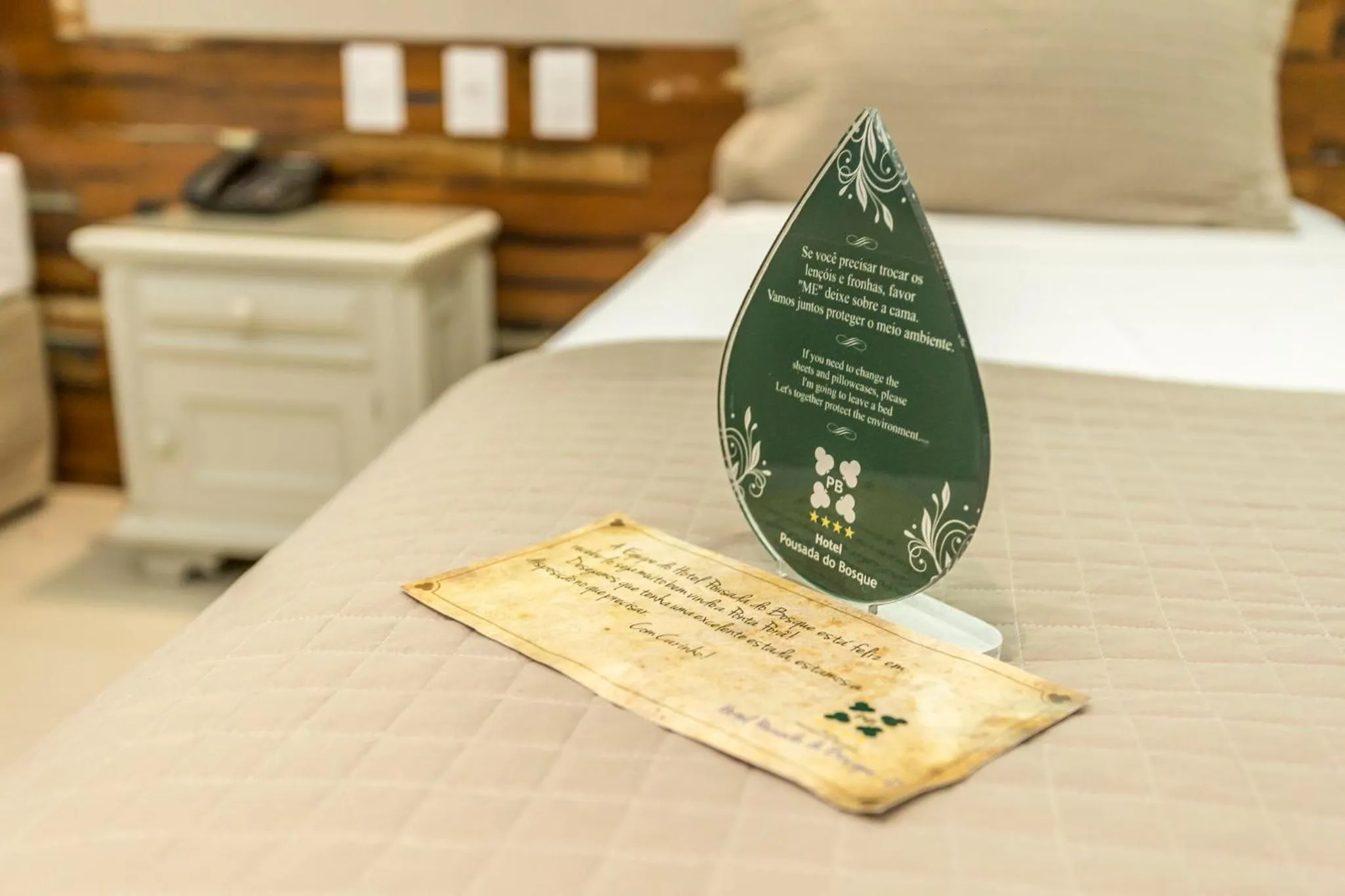 Bed in Hotel Pousada do Bosque