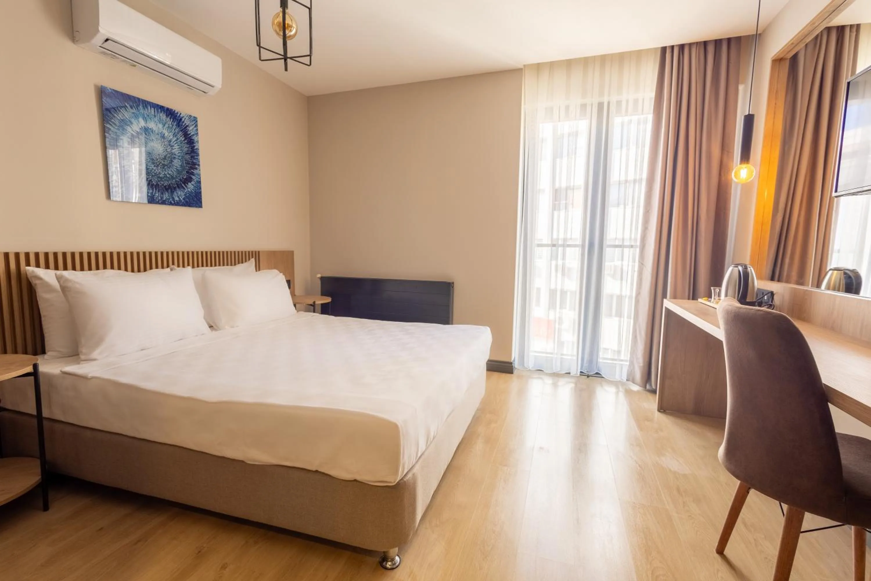 View (from property/room), Bed in LELİKO SUITES