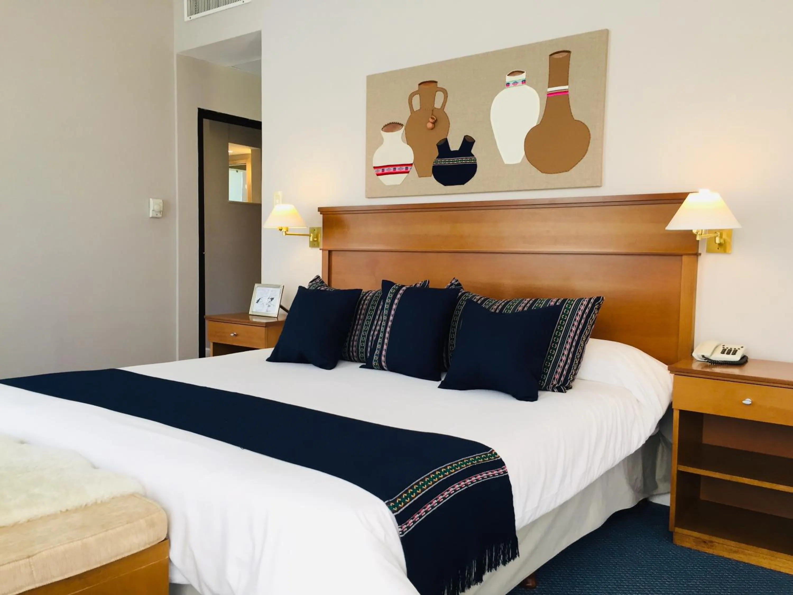 Bed in San Miguel Plaza Hotel All Inclusive