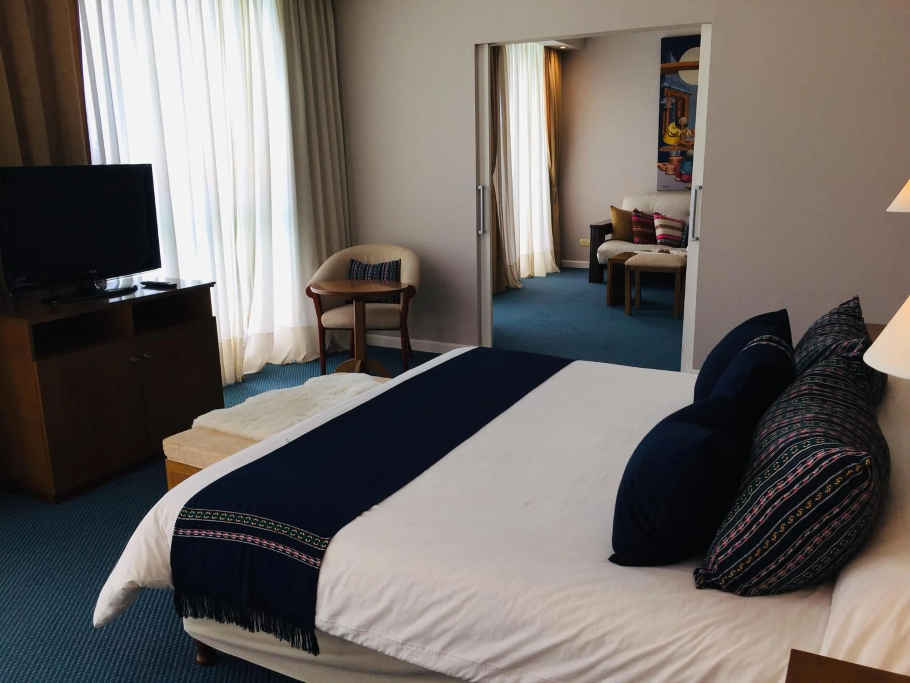 Bed in San Miguel Plaza Hotel All Inclusive