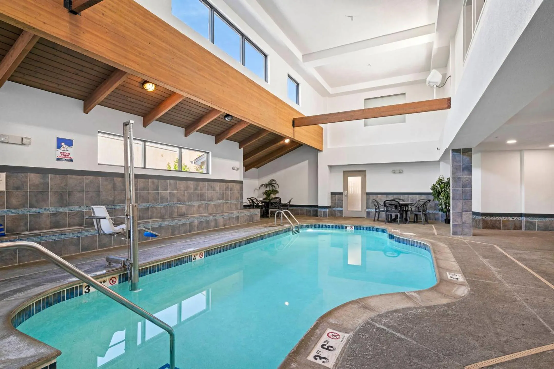 Pool view in Beacon Pointe on Lake Superior