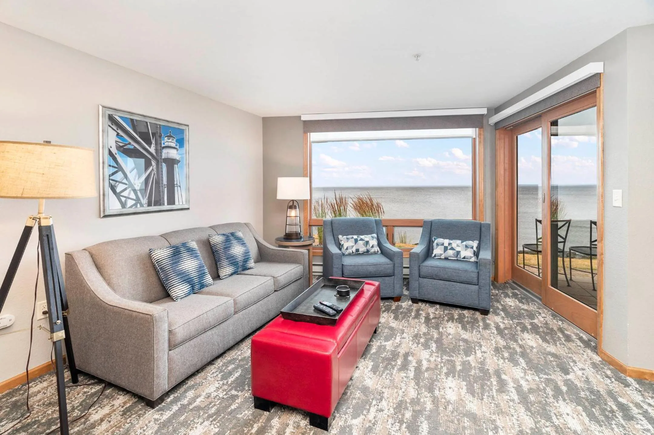 Living room in Beacon Pointe on Lake Superior