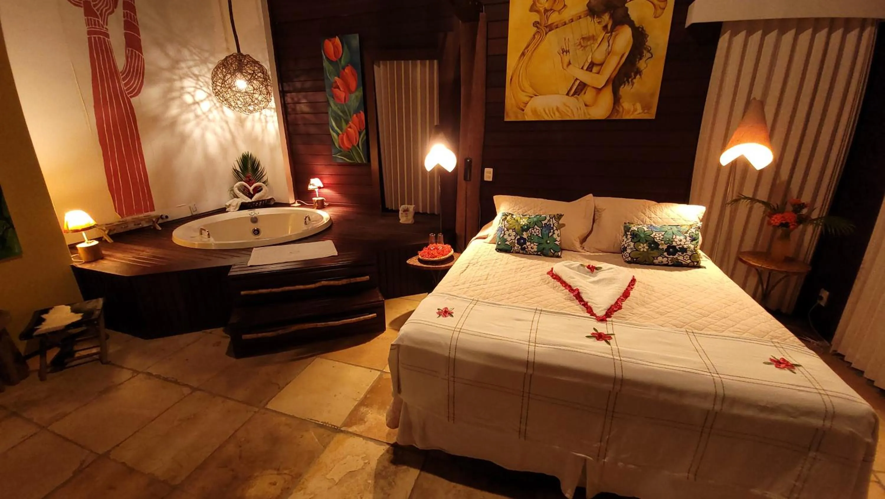 Bed in Siri Paraiso Hotel