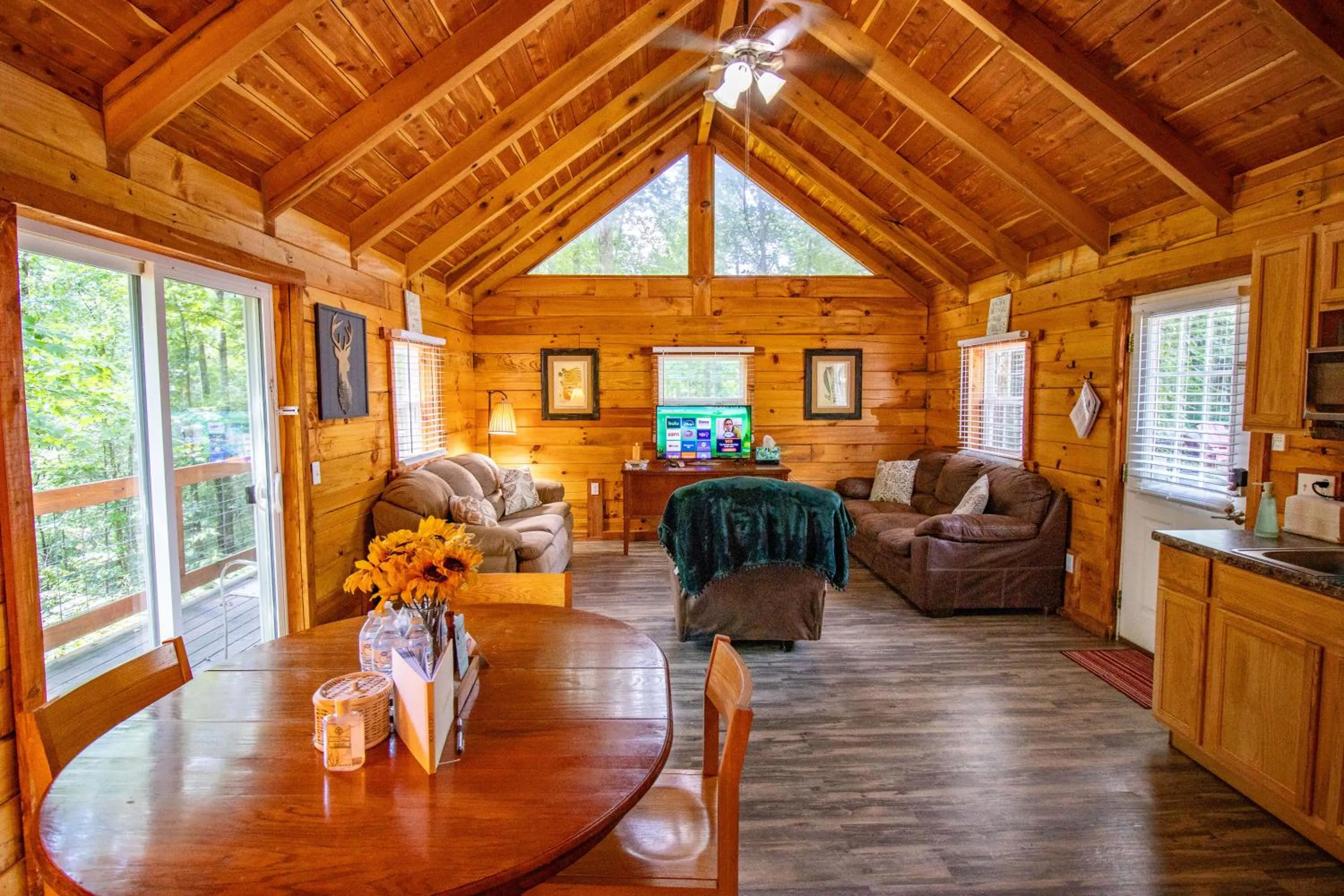 TV and multimedia in Kozy Haven Log Cabin Rentals