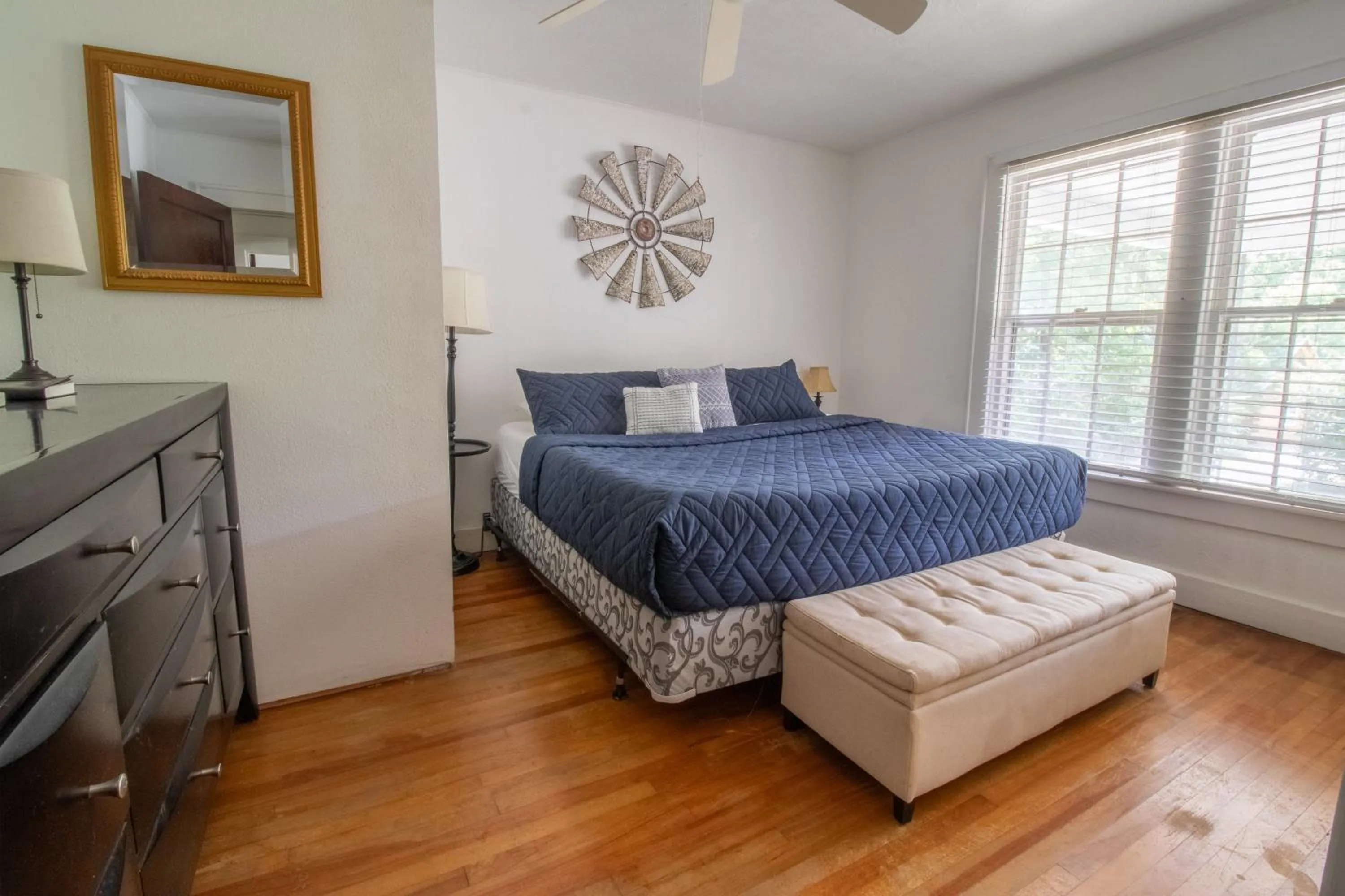 Bed in Kozy Haven Log Cabin Rentals