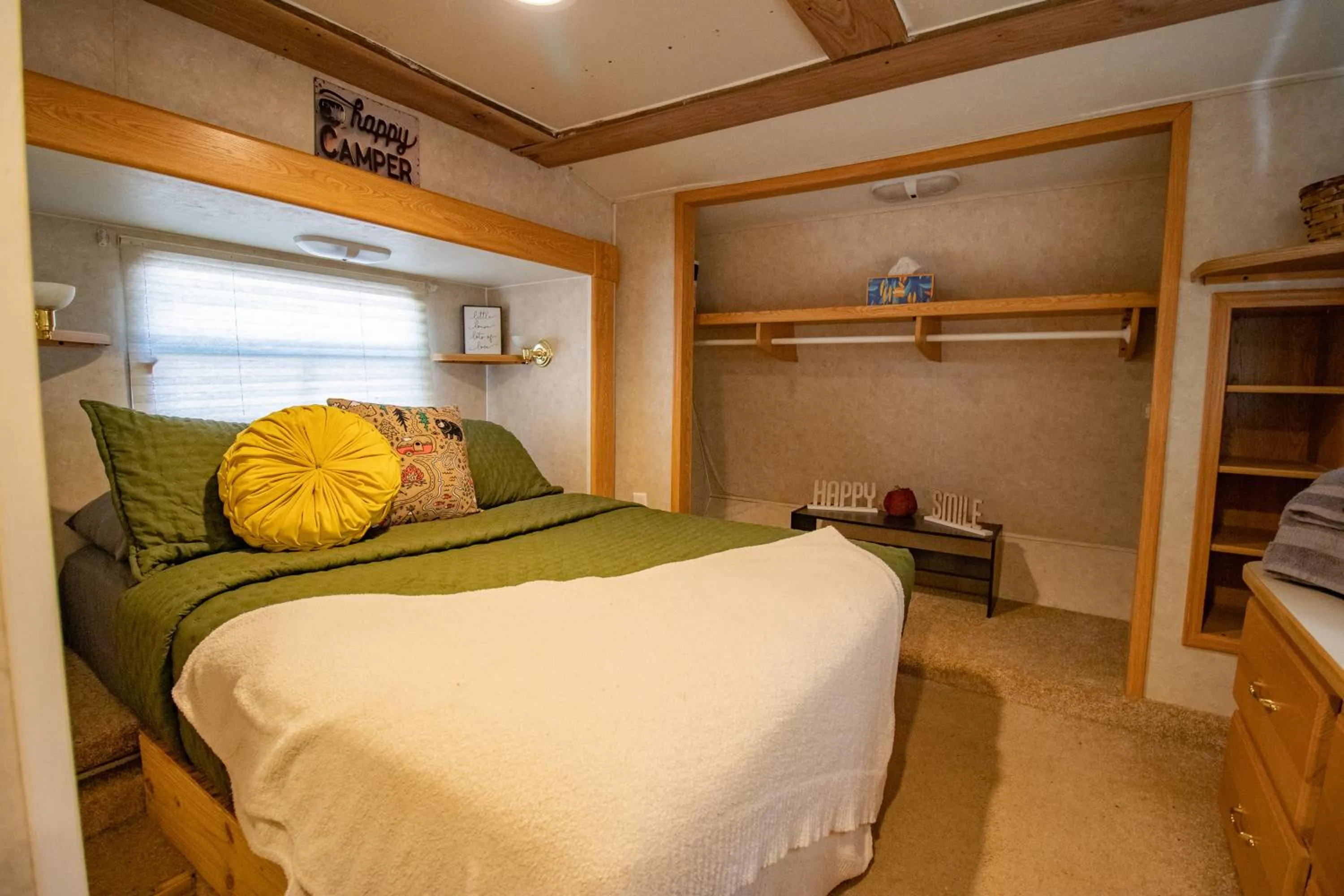 Bedroom, Bed in Kozy Haven Log Cabin Rentals