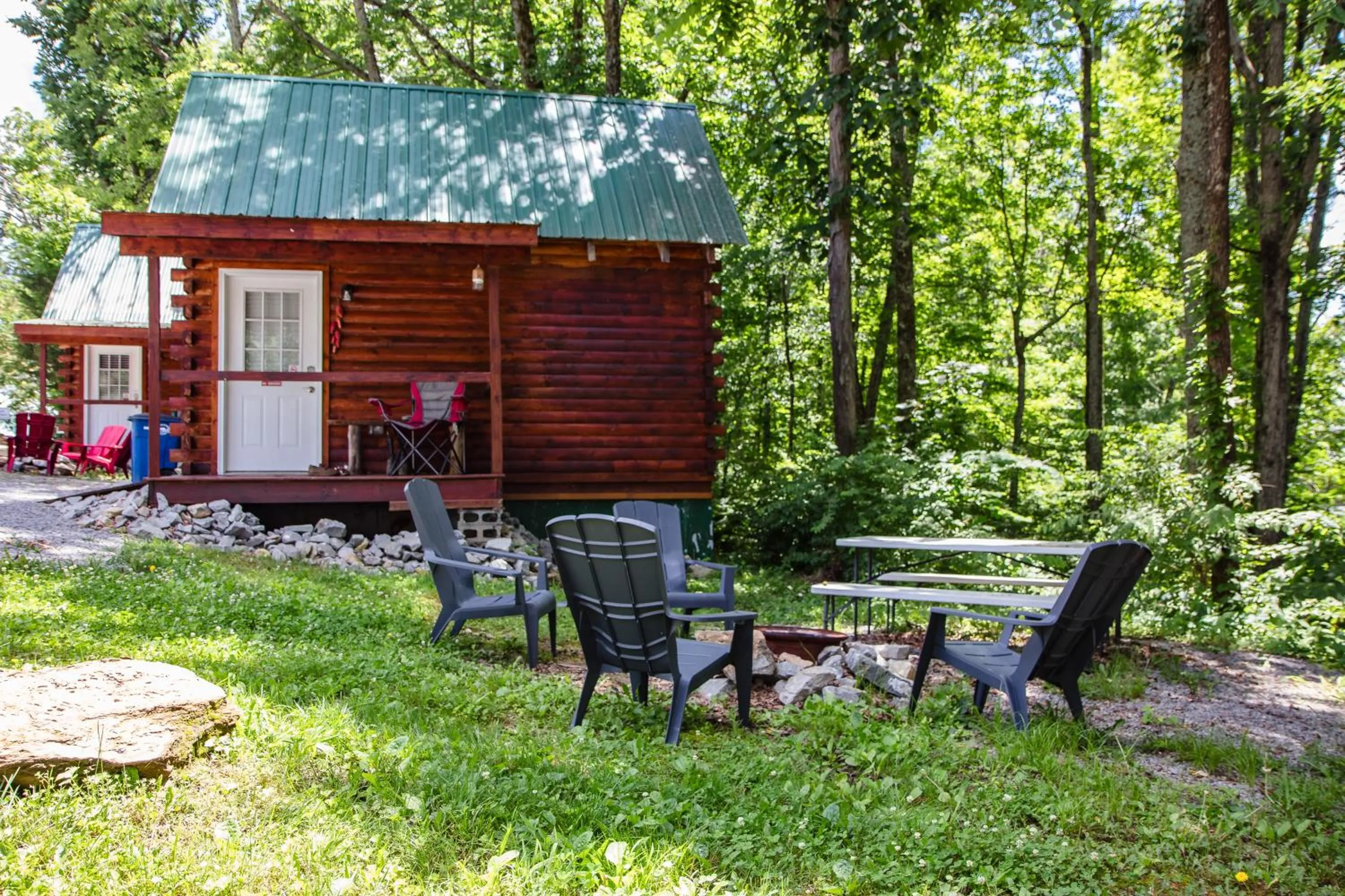 Garden view in Kozy Haven Log Cabin Rentals