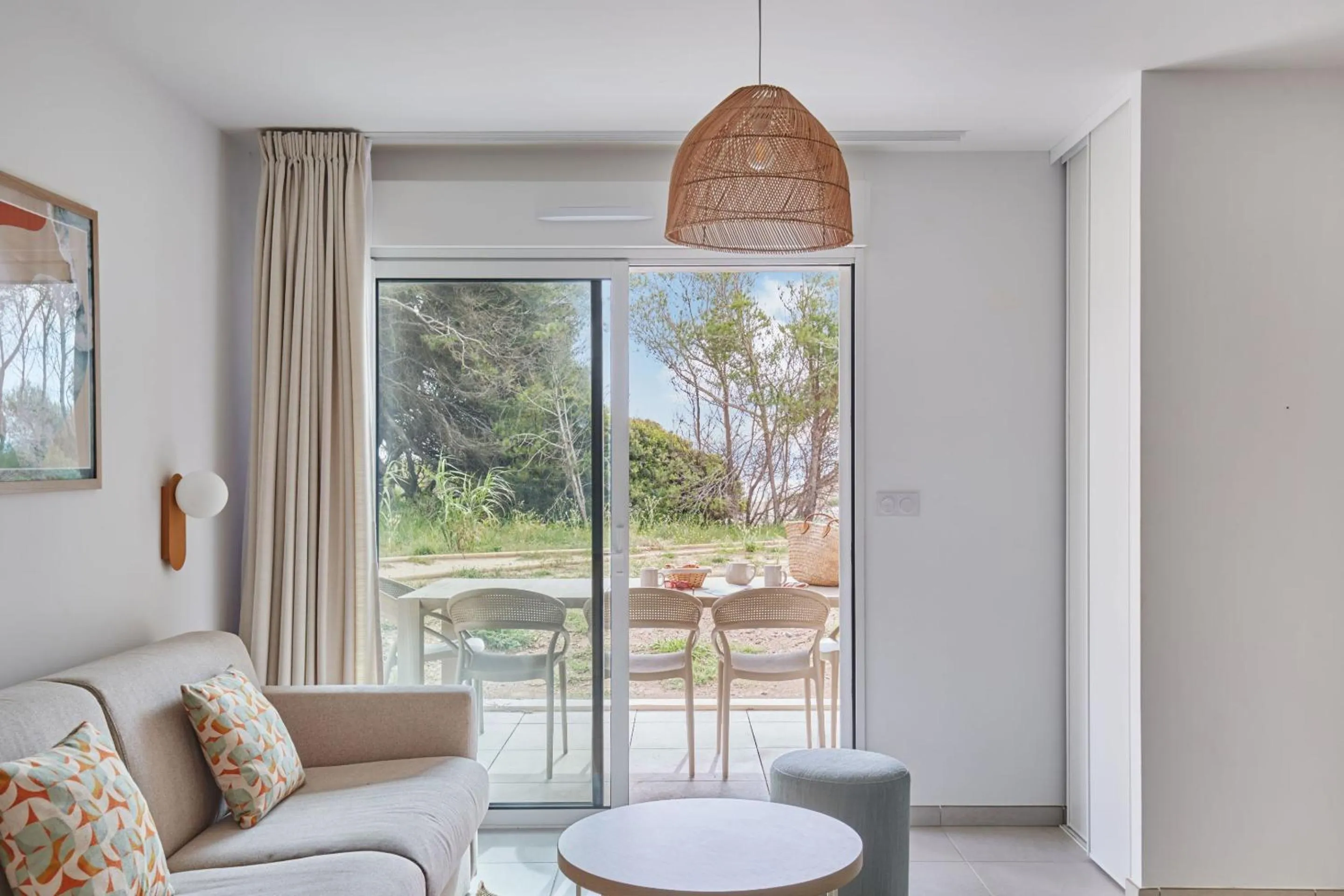 Seating area in Résidence Odalys Riviera