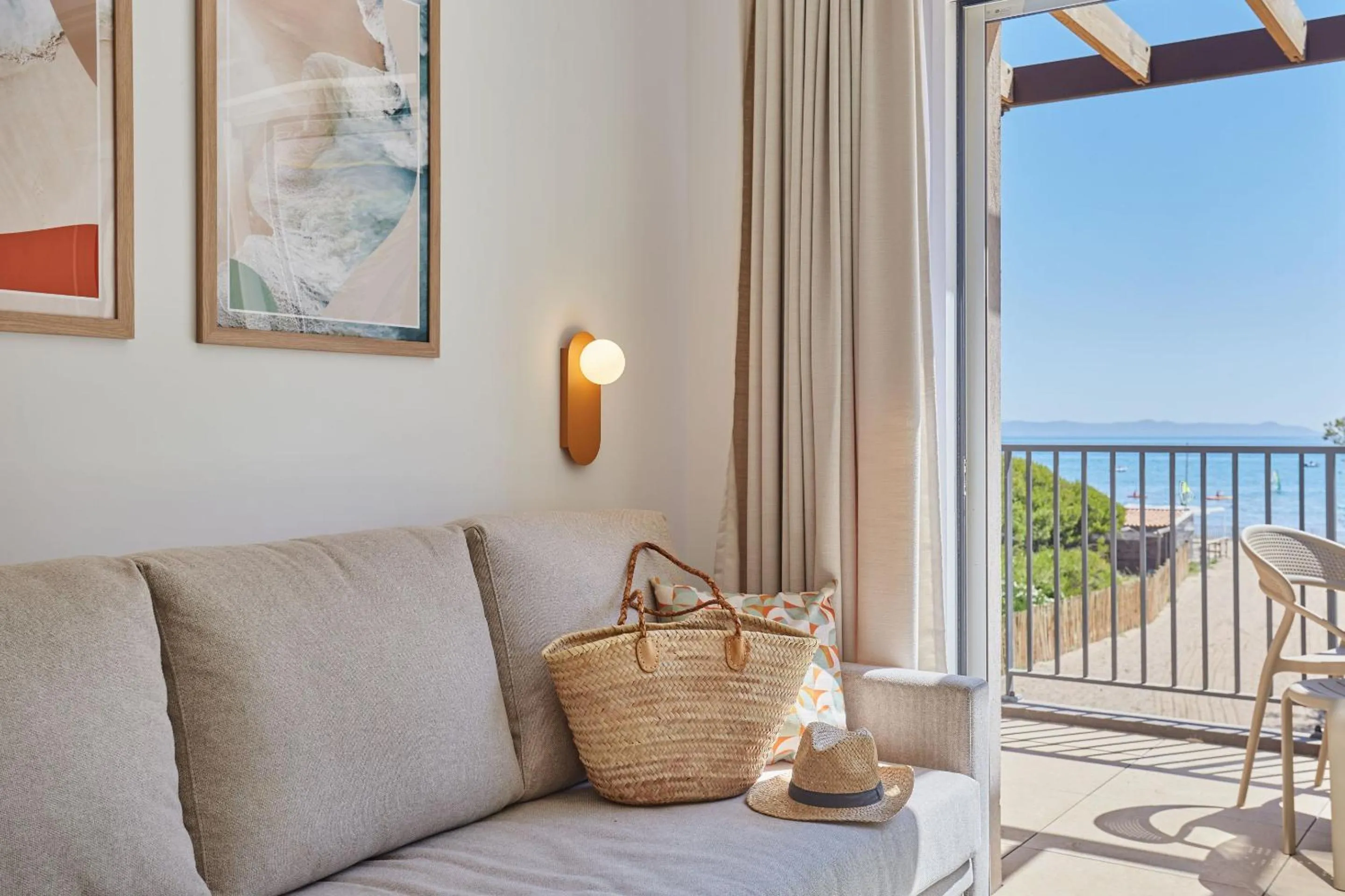 Seating area in Résidence Odalys Riviera