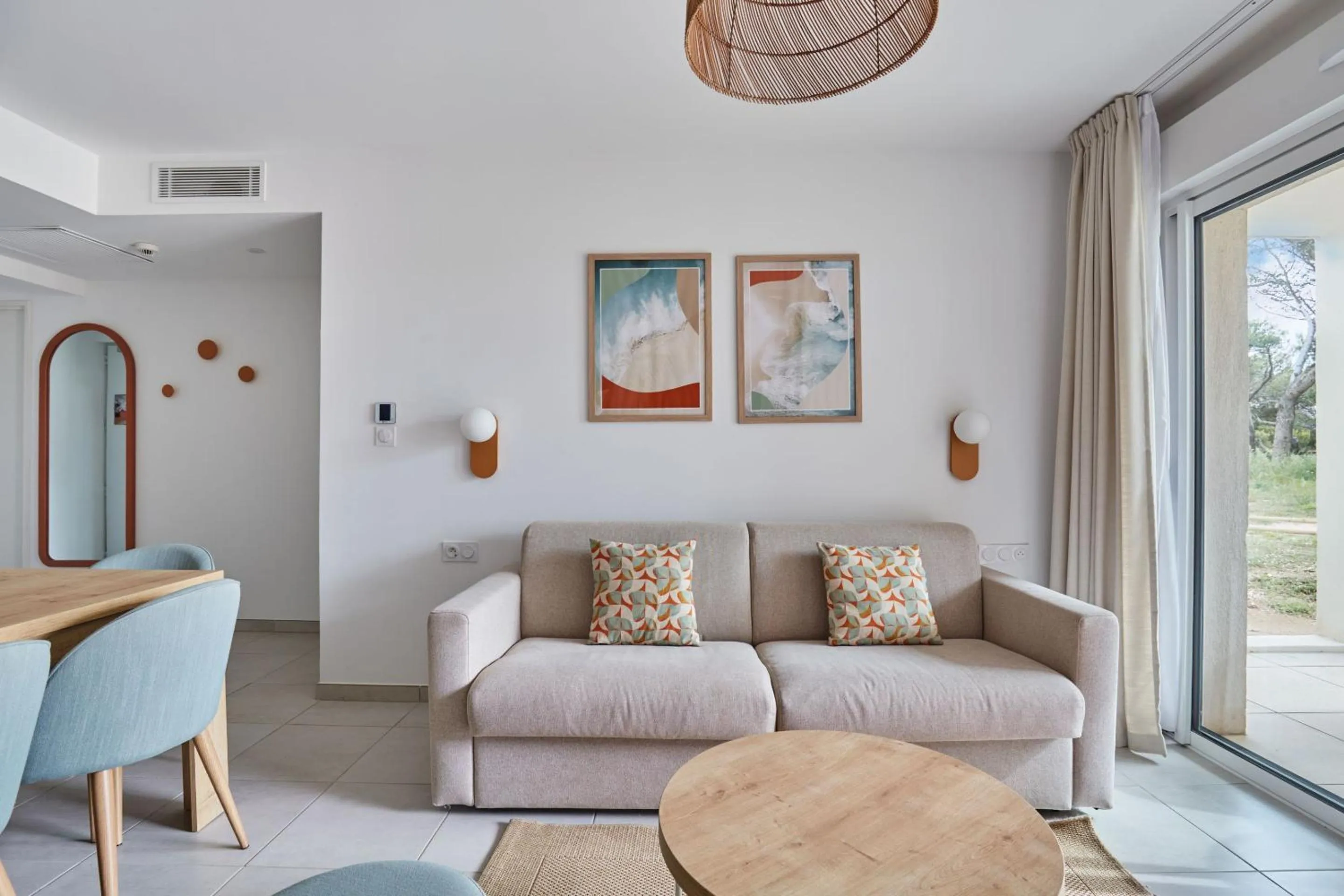 Seating area in Résidence Odalys Riviera