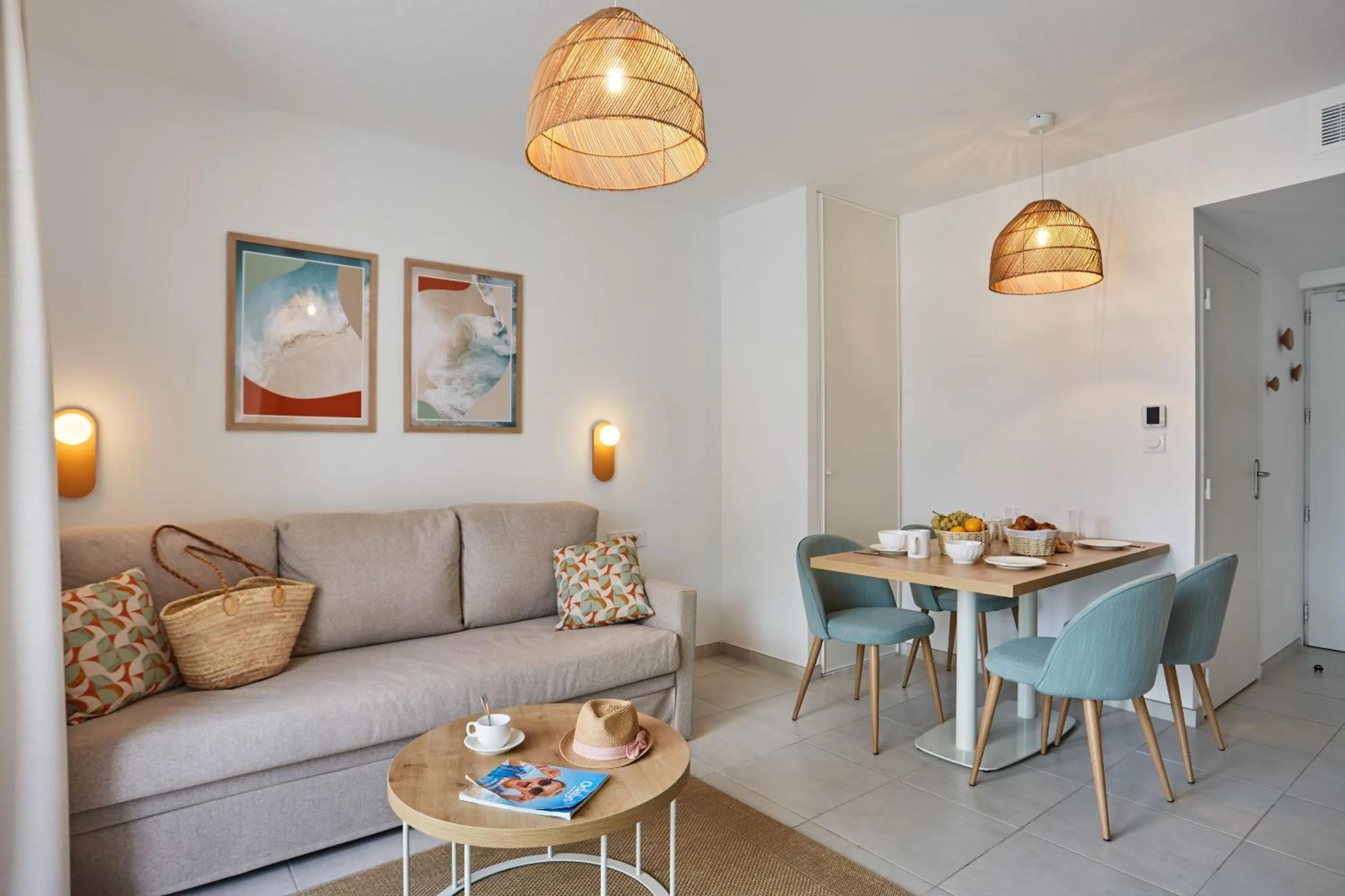 Seating area in Résidence Odalys Riviera