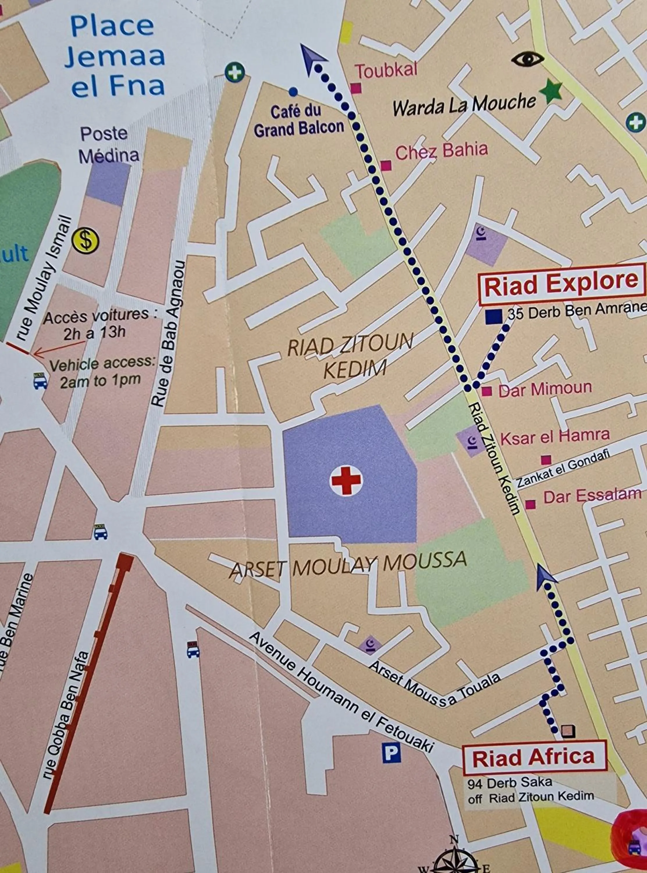 Location in Riad Explore - Marrakech Medina Boutique Guest House