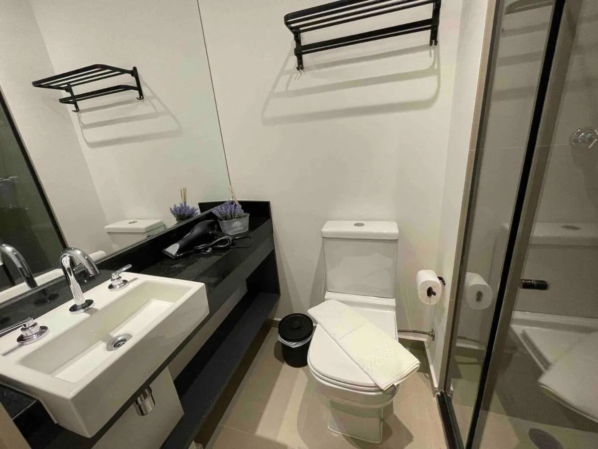 Toilet in Apartamentos em frente ao Allianz Parque