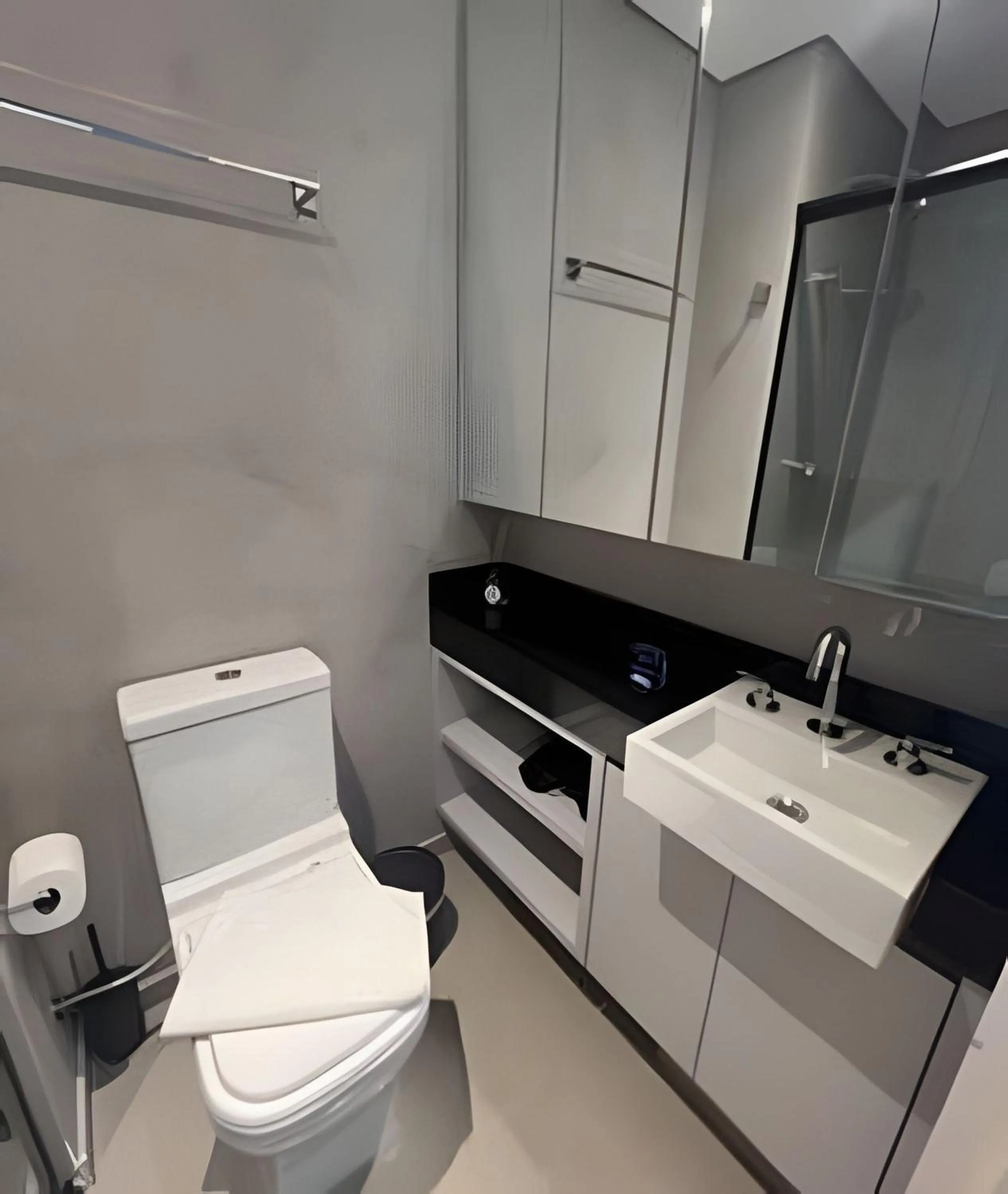 Toilet in Apartamentos em frente ao Allianz Parque