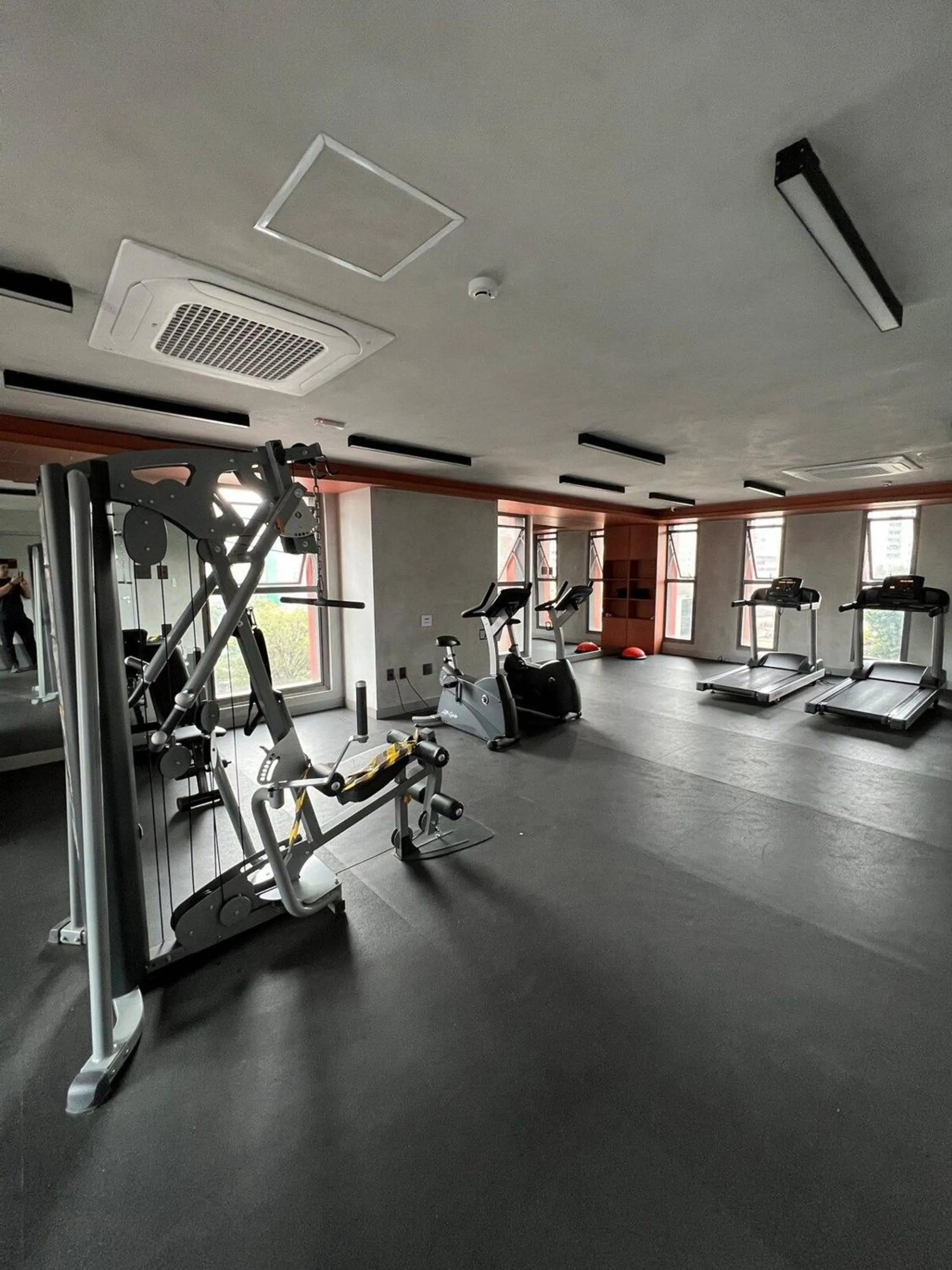 Fitness centre/facilities in Apartamentos em frente ao Allianz Parque