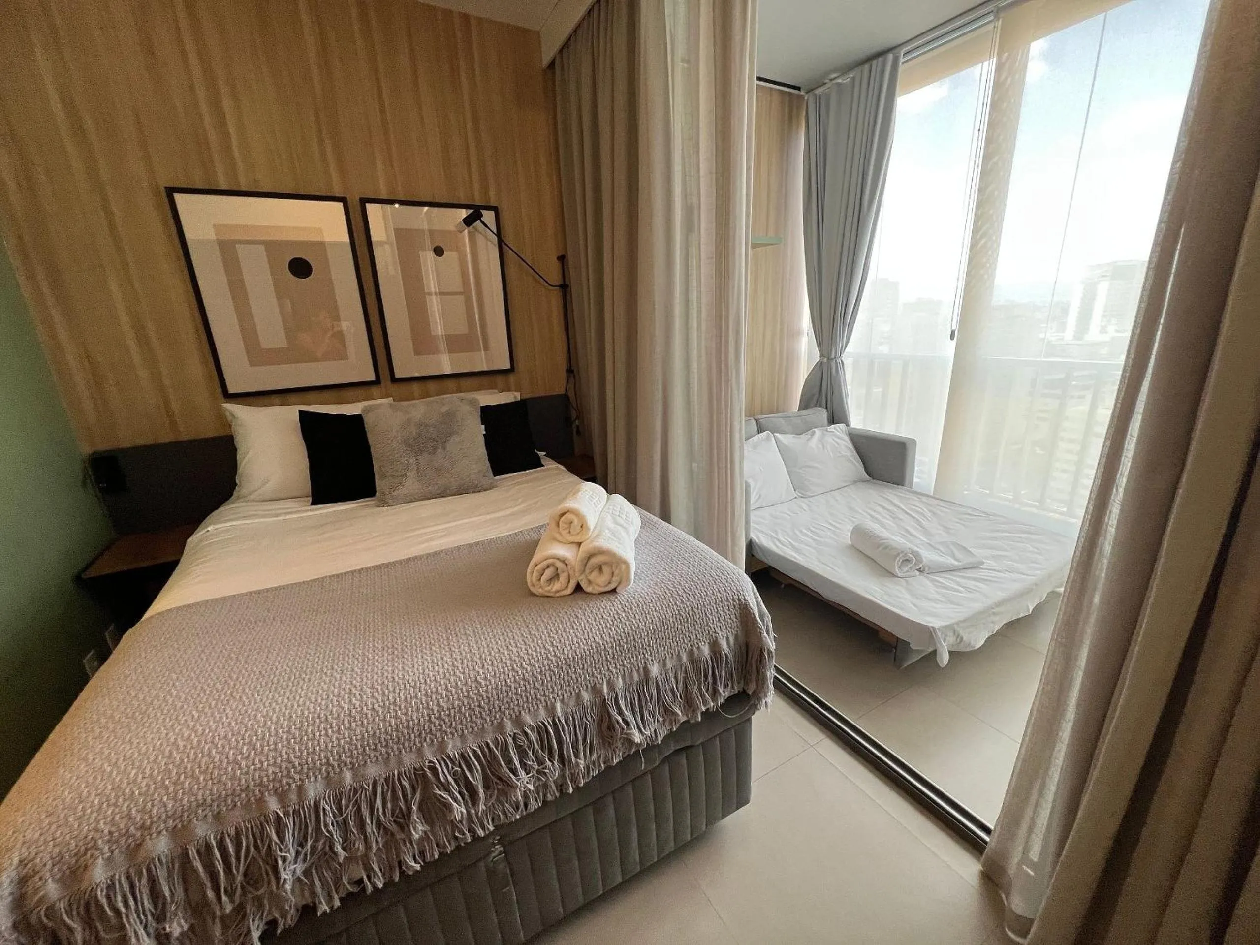 Bed in Apartamentos em frente ao Allianz Parque