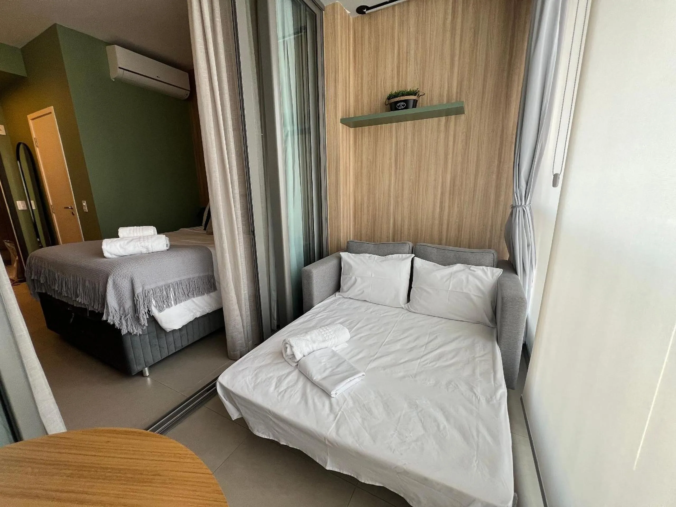 Bed in Apartamentos em frente ao Allianz Parque