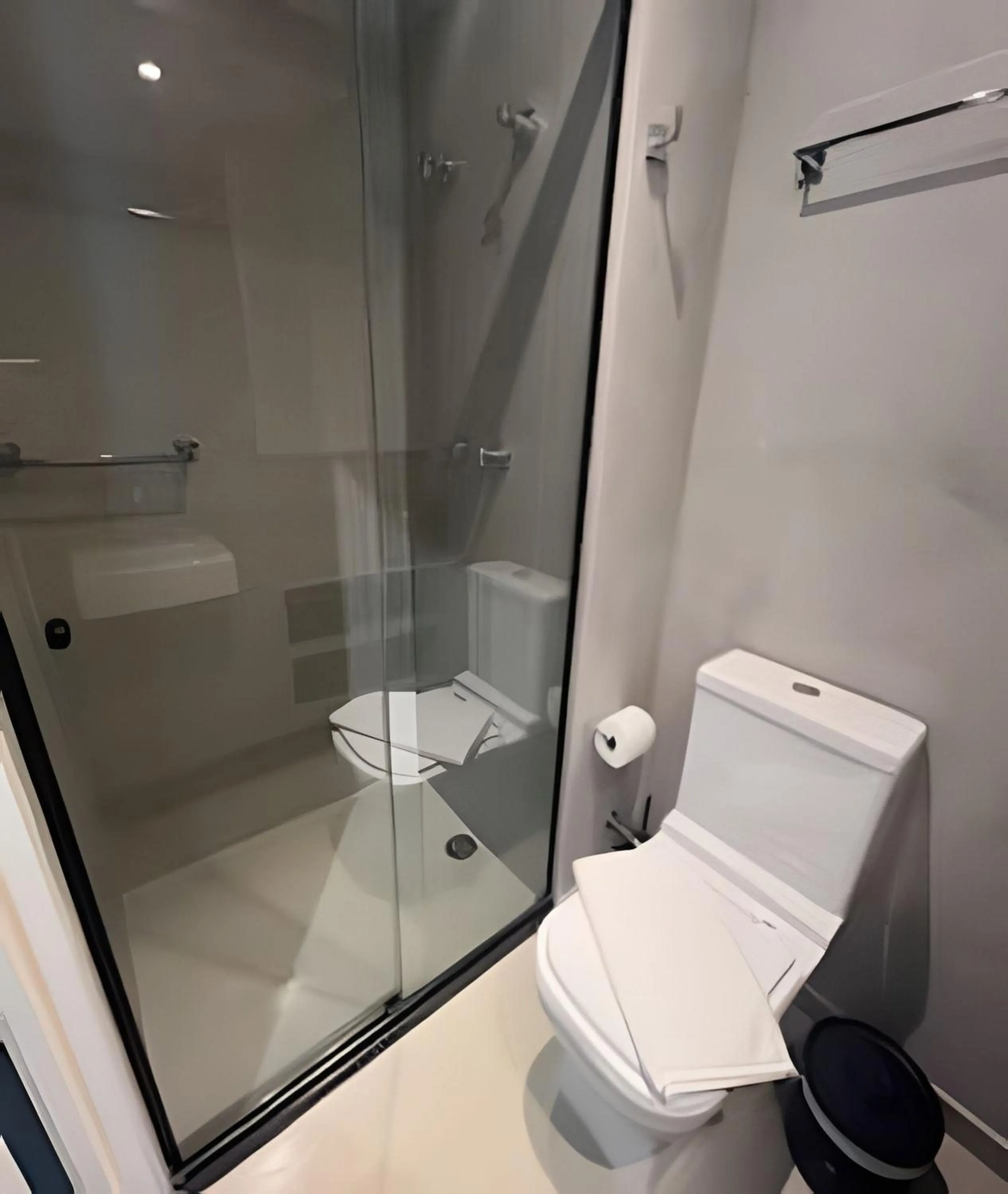 Bathroom in Apartamentos em frente ao Allianz Parque