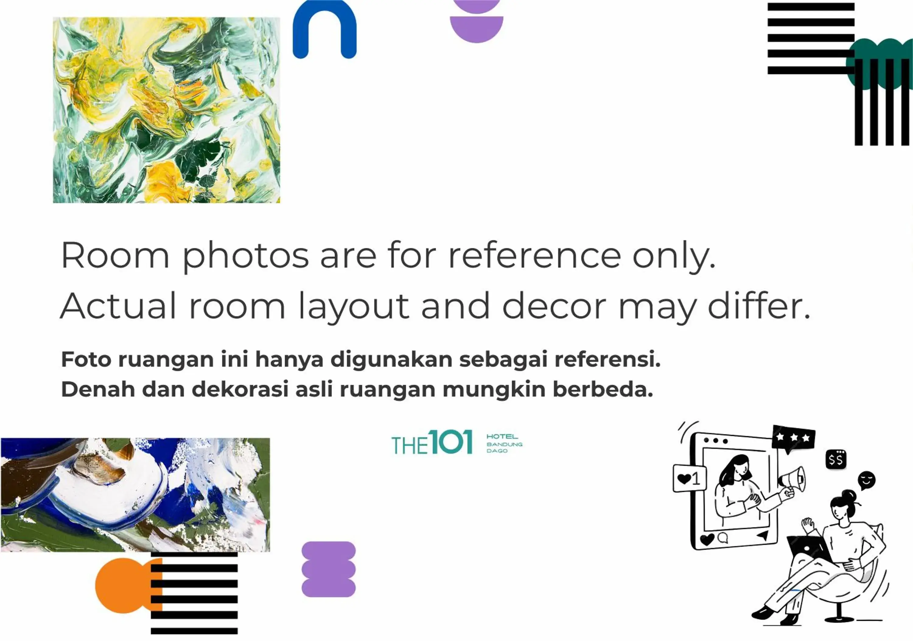 Deluxe Queen Room in THE 1O1 Bandung Dago Deluxe Queen Room in THE 1O1 Bandung Dago