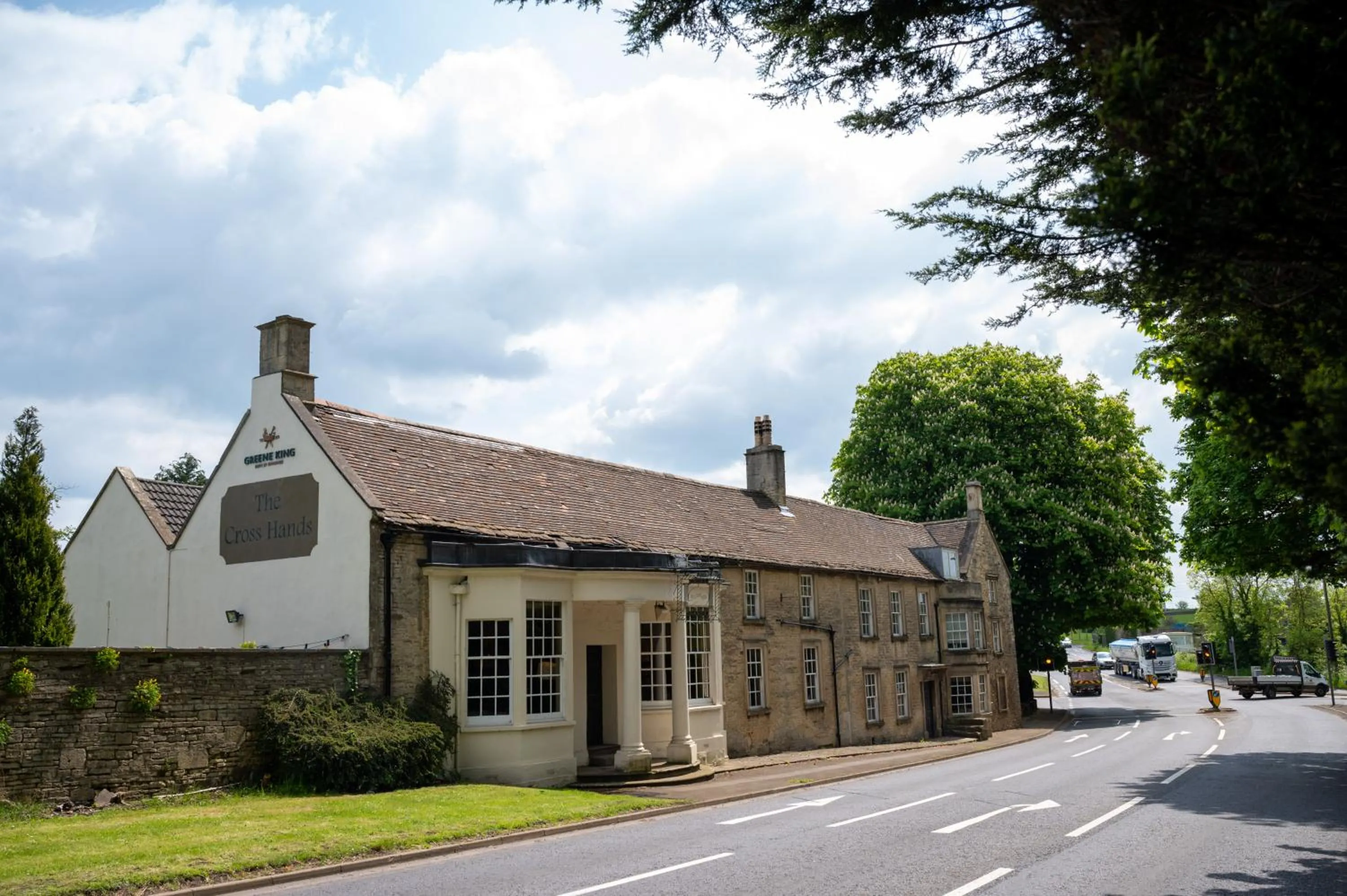 Facade/entrance in Cross Hands Hotel by Greene King Inns