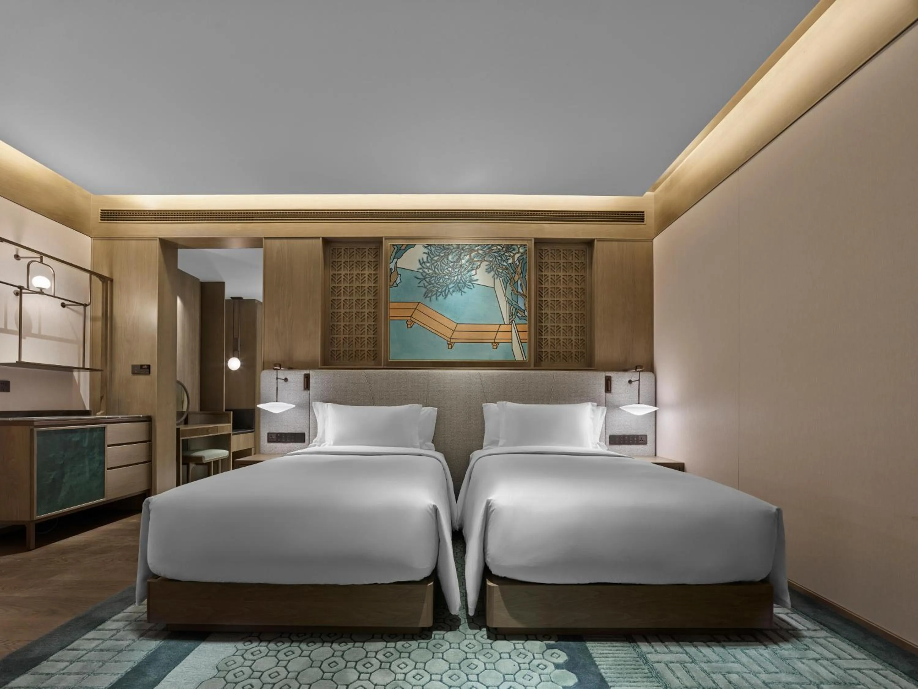 Bed in Banyan Tree Suzhou Shishan