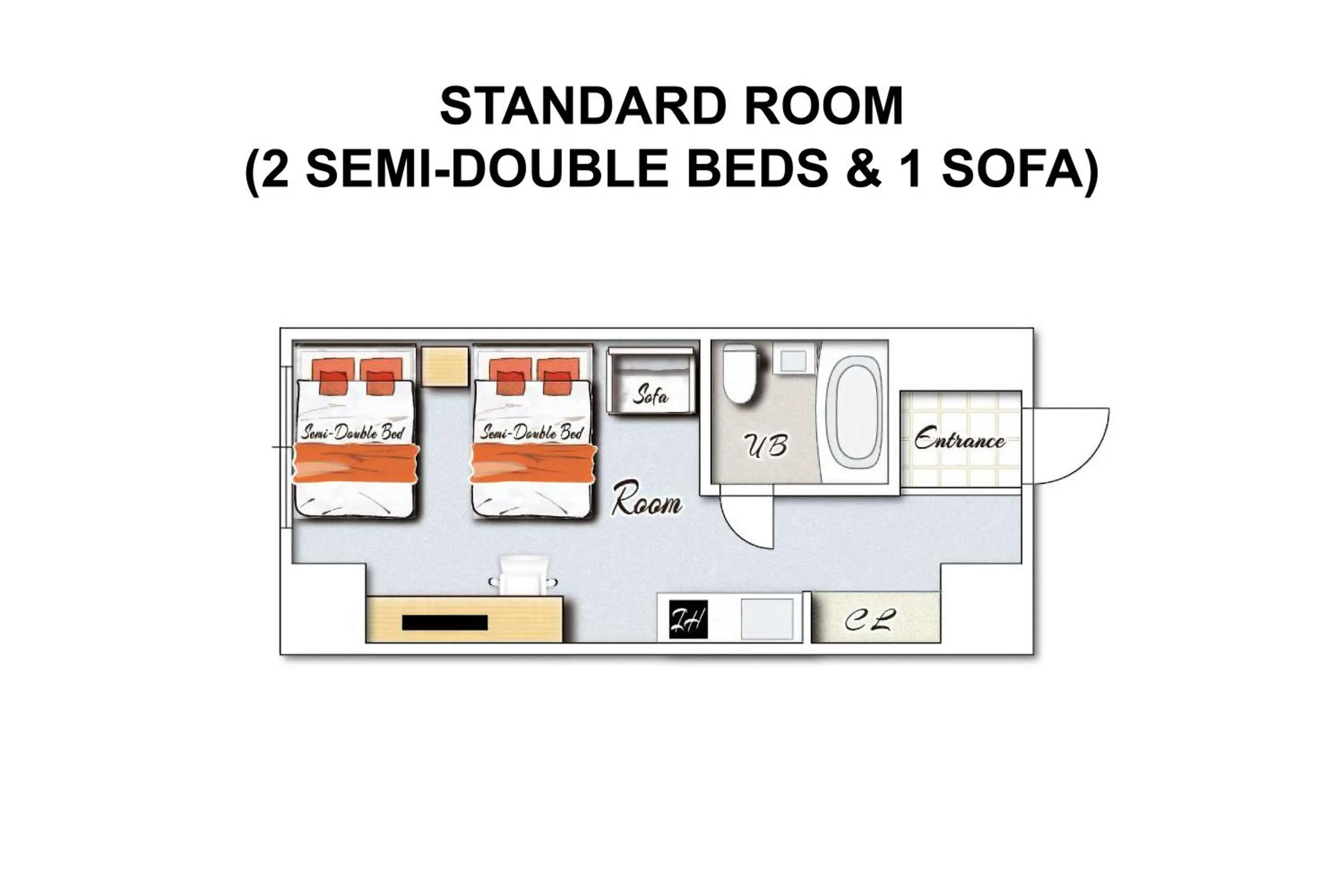 Photo of the whole room in Miyazaki Mango Hotel