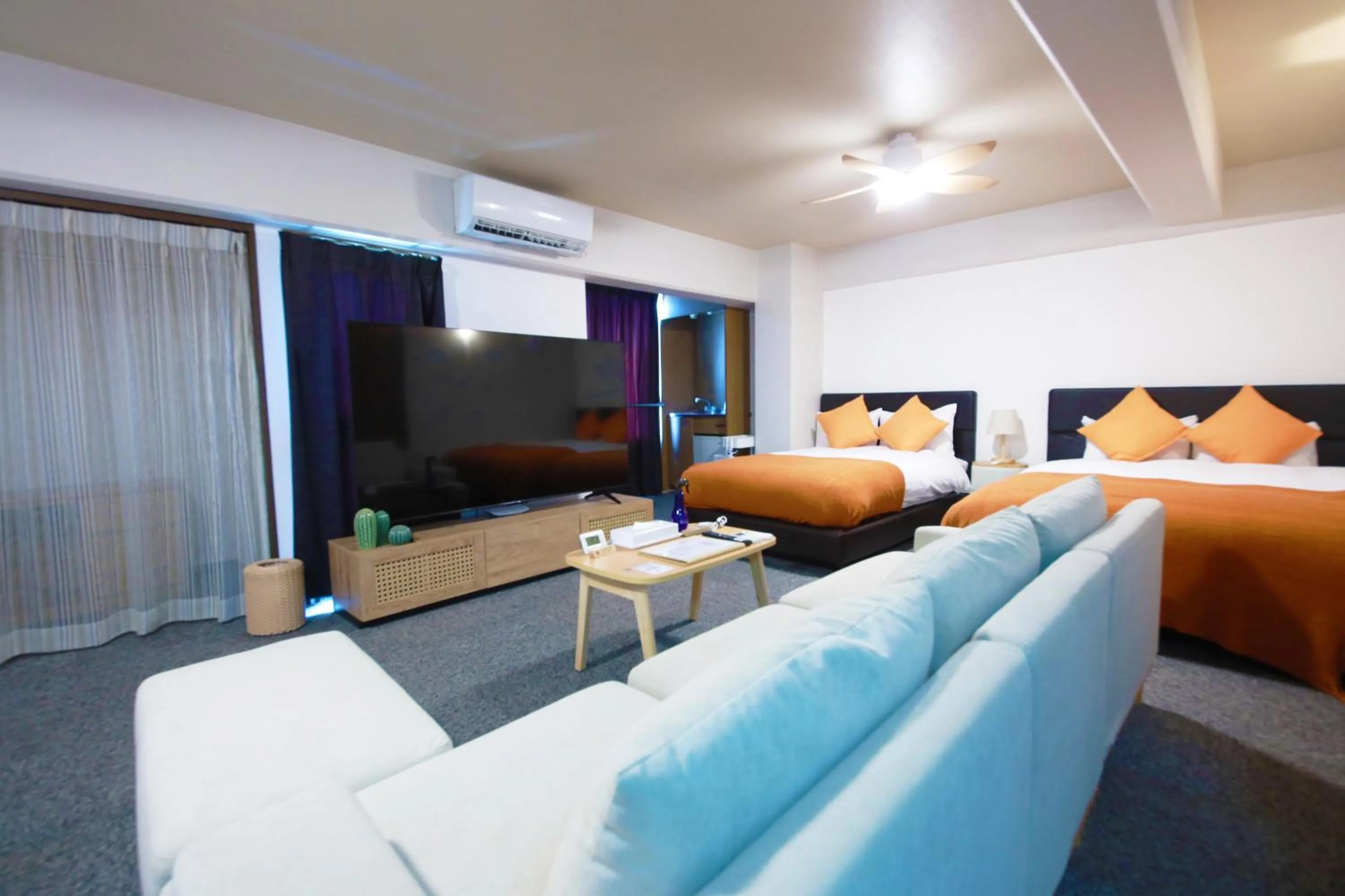 Bed in Miyazaki Mango Hotel