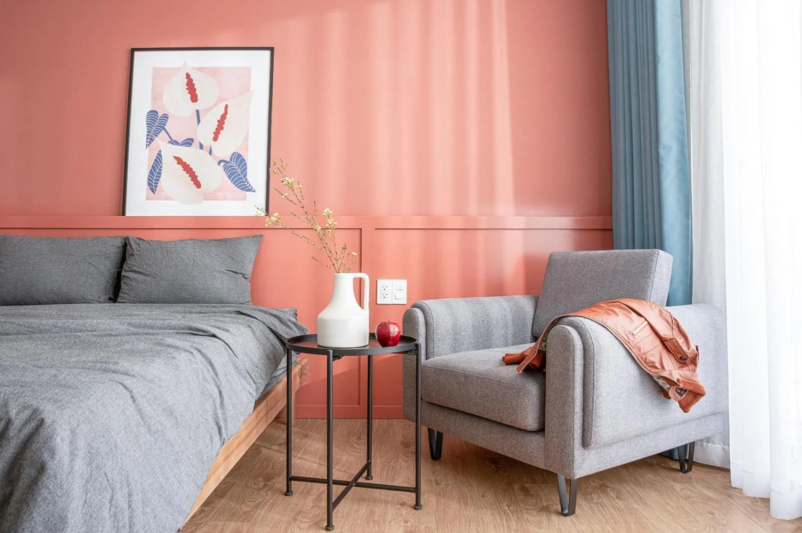 Living room, Bed in M Village Living 59 Thảo Điền