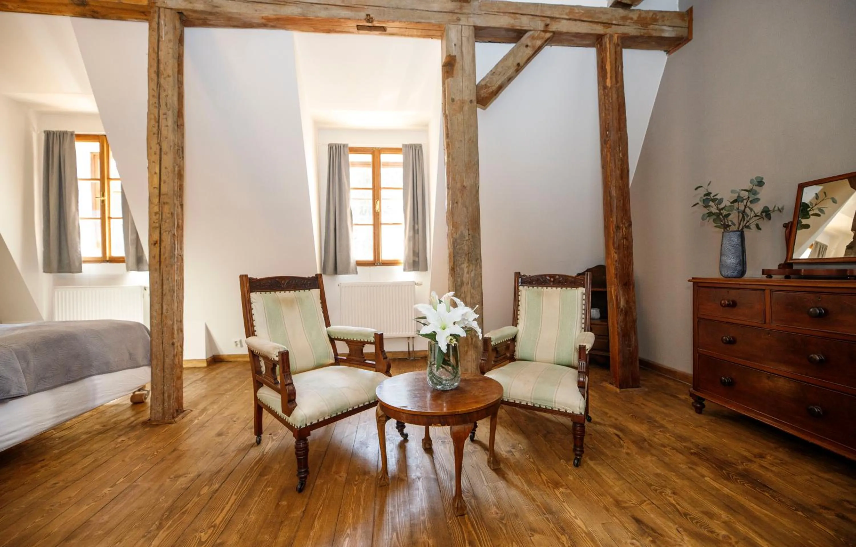 Living room, Bed in Dvůr Pecínov