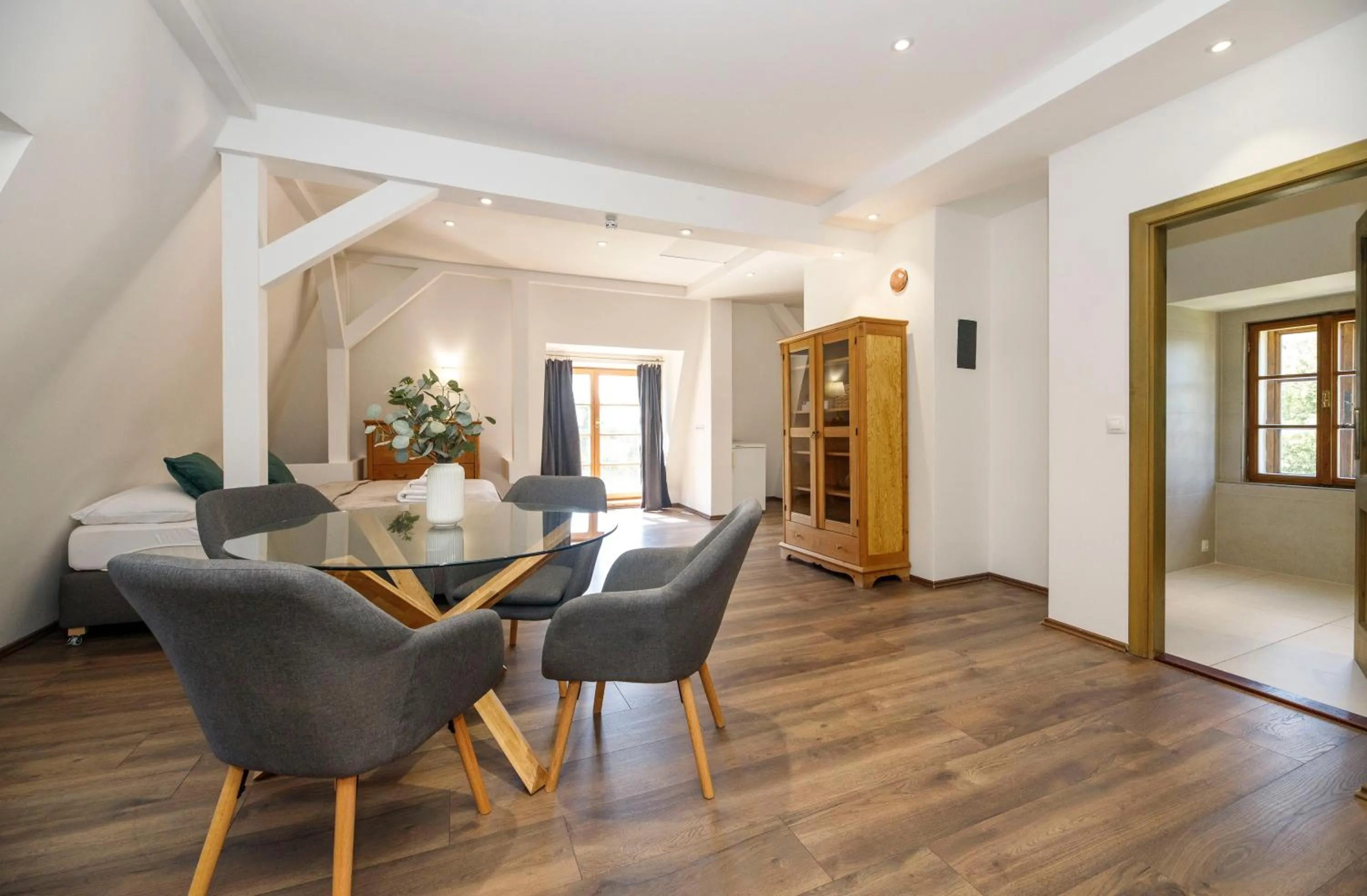 Seating area in Dvůr Pecínov