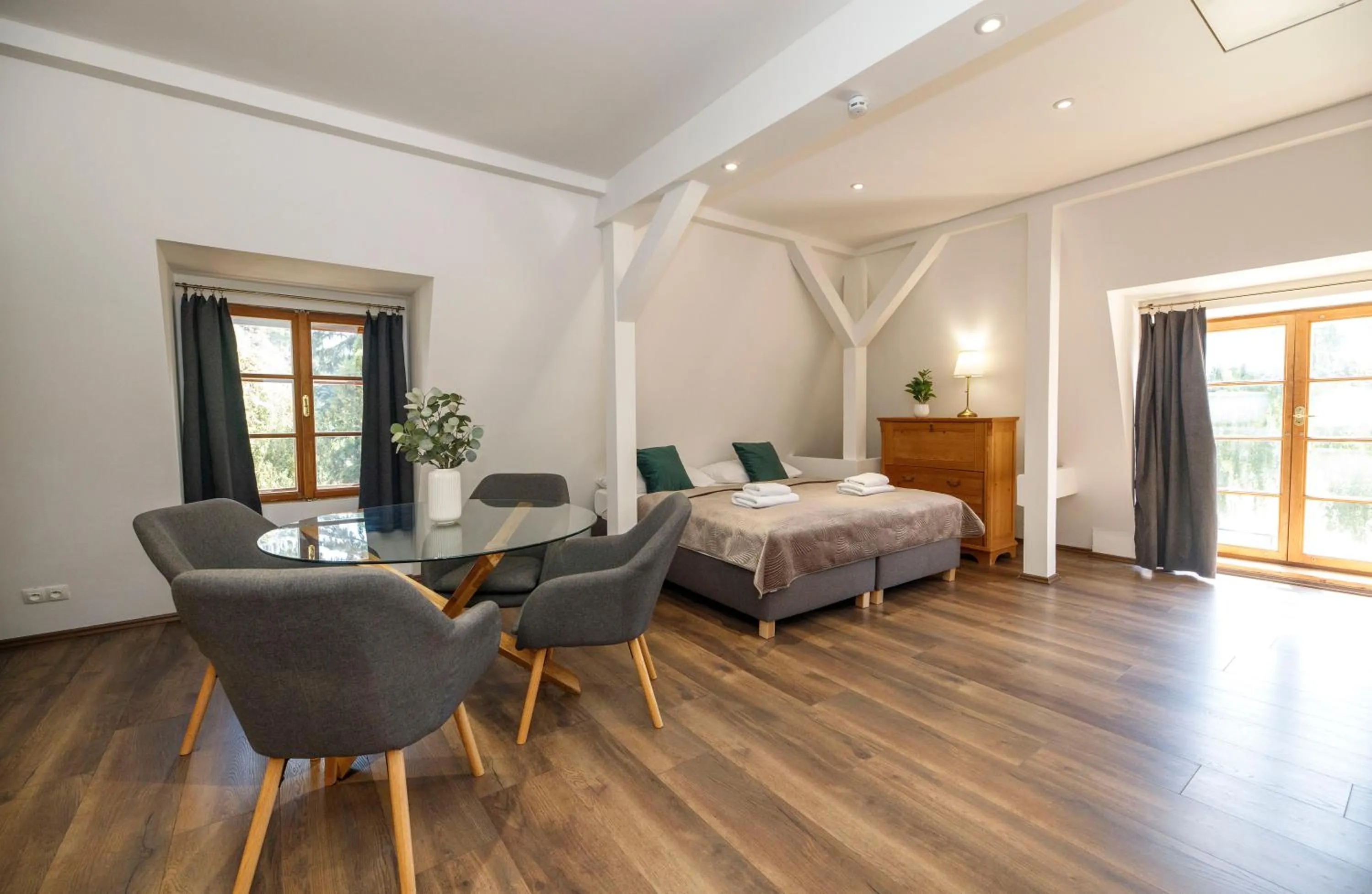 Living room, Bed in Dvůr Pecínov