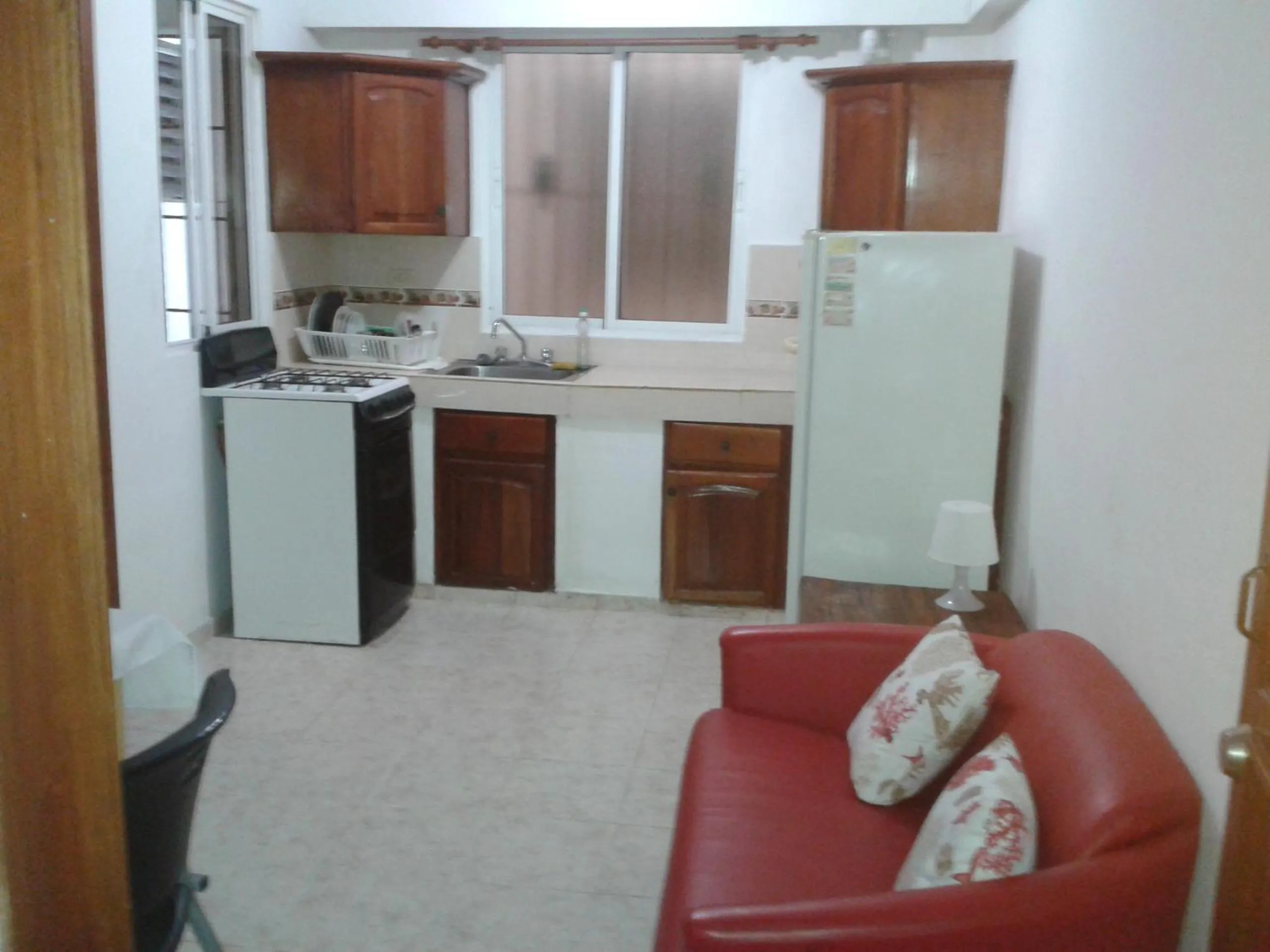 Kitchen or kitchenette in Aparthotel Genova